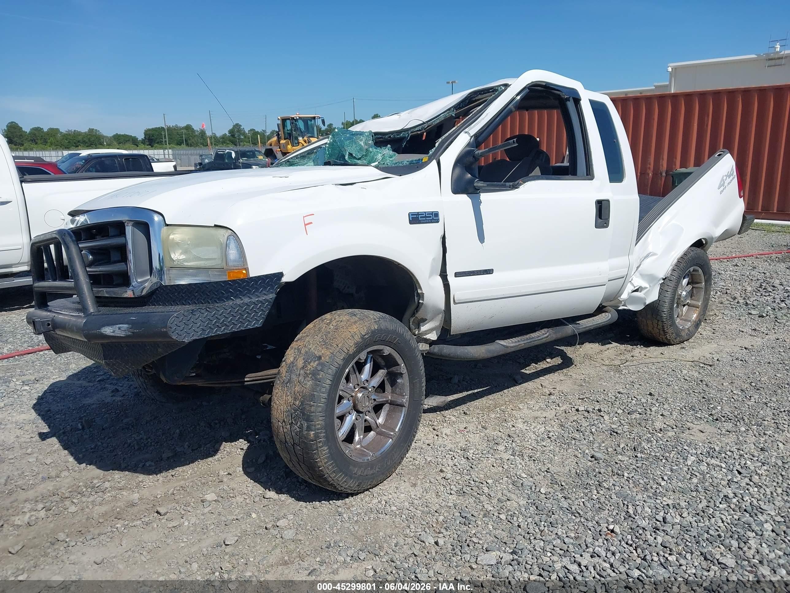 2001 Ford F-250 Lariat/xl/xlt White vin: 3FTNX21F81MA26442