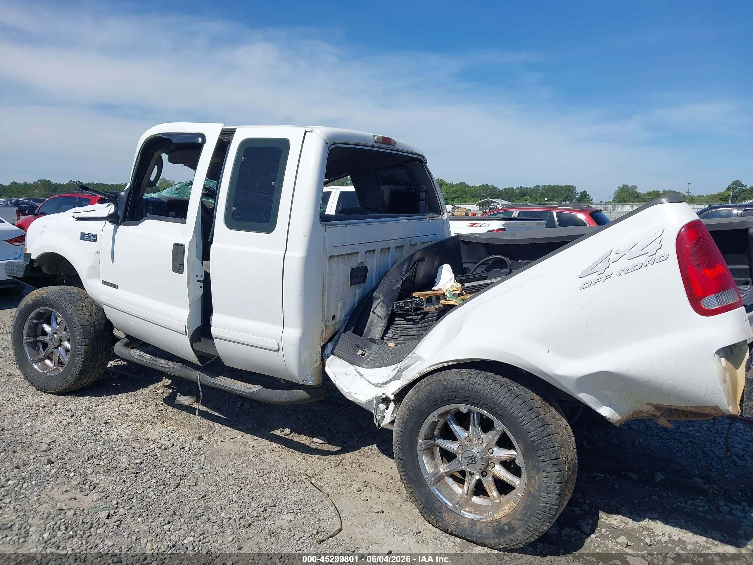 2001 Ford F-250 Lariat/xl/xlt White vin: 3FTNX21F81MA26442
