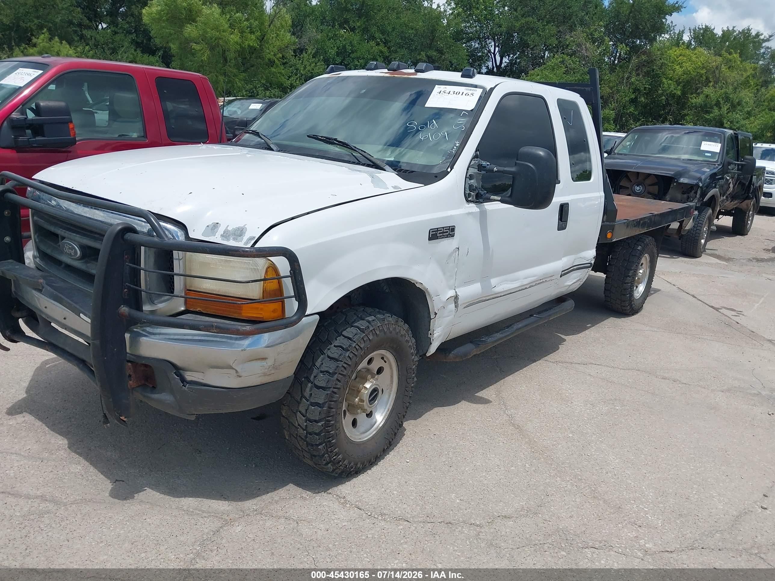 2000 Ford F-250 Lariat/xl/xlt Белый vin: 3FTNX21F9YMA51330