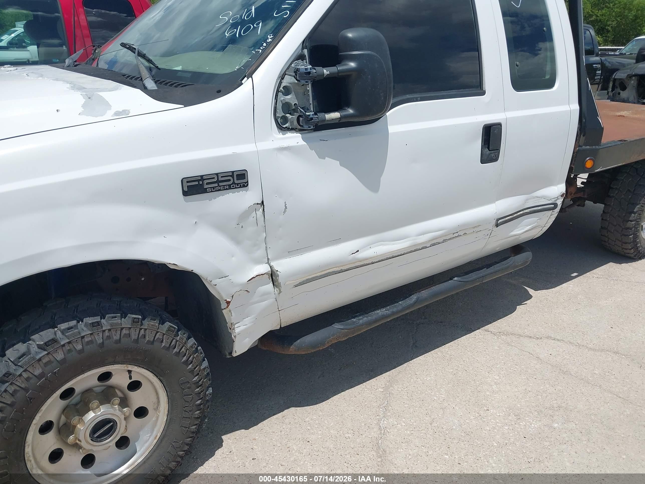 2000 Ford F-250 Lariat/xl/xlt Белый vin: 3FTNX21F9YMA51330
