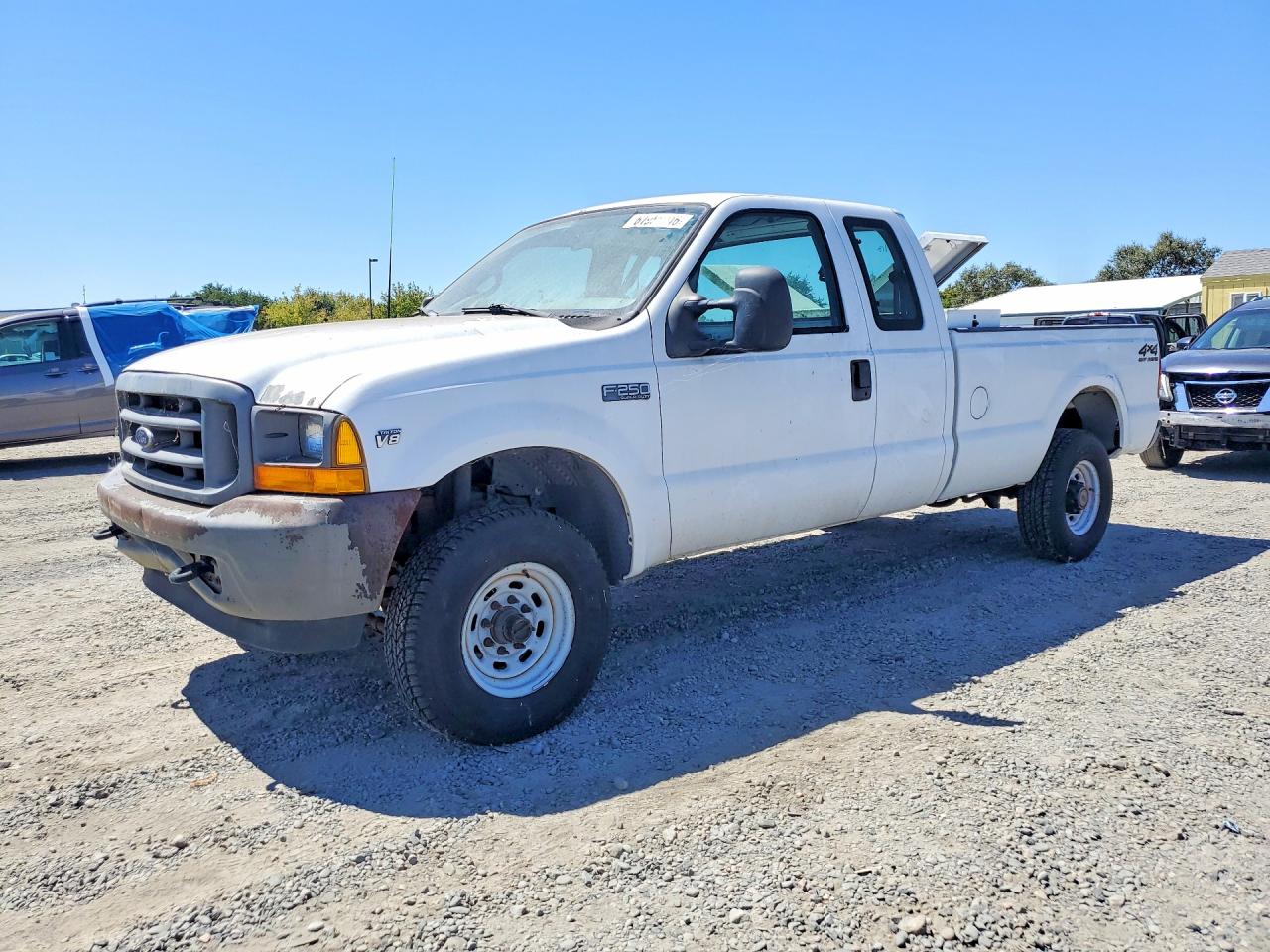 2001 Ford F250 Super Duty White vin: 3FTNX21L01MA88097