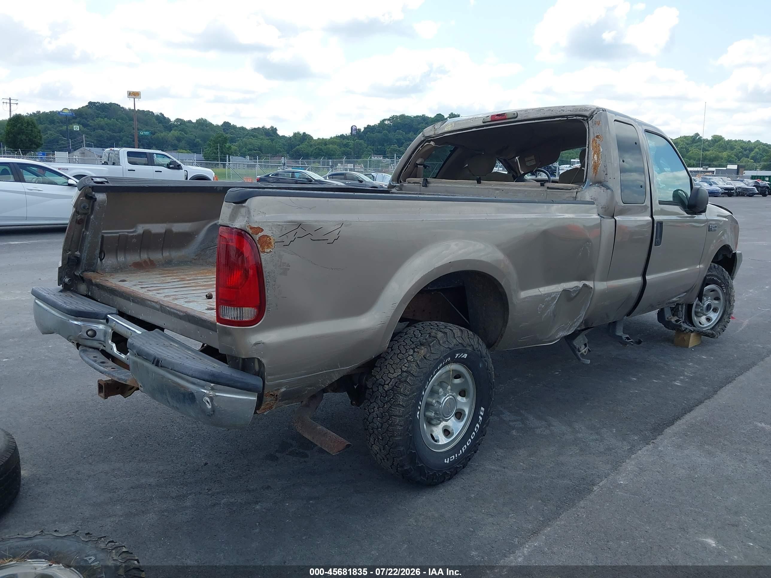 2004 Ford F-250 Lariat/xl/xlt Beige vin: 3FTNX21L04MA01674