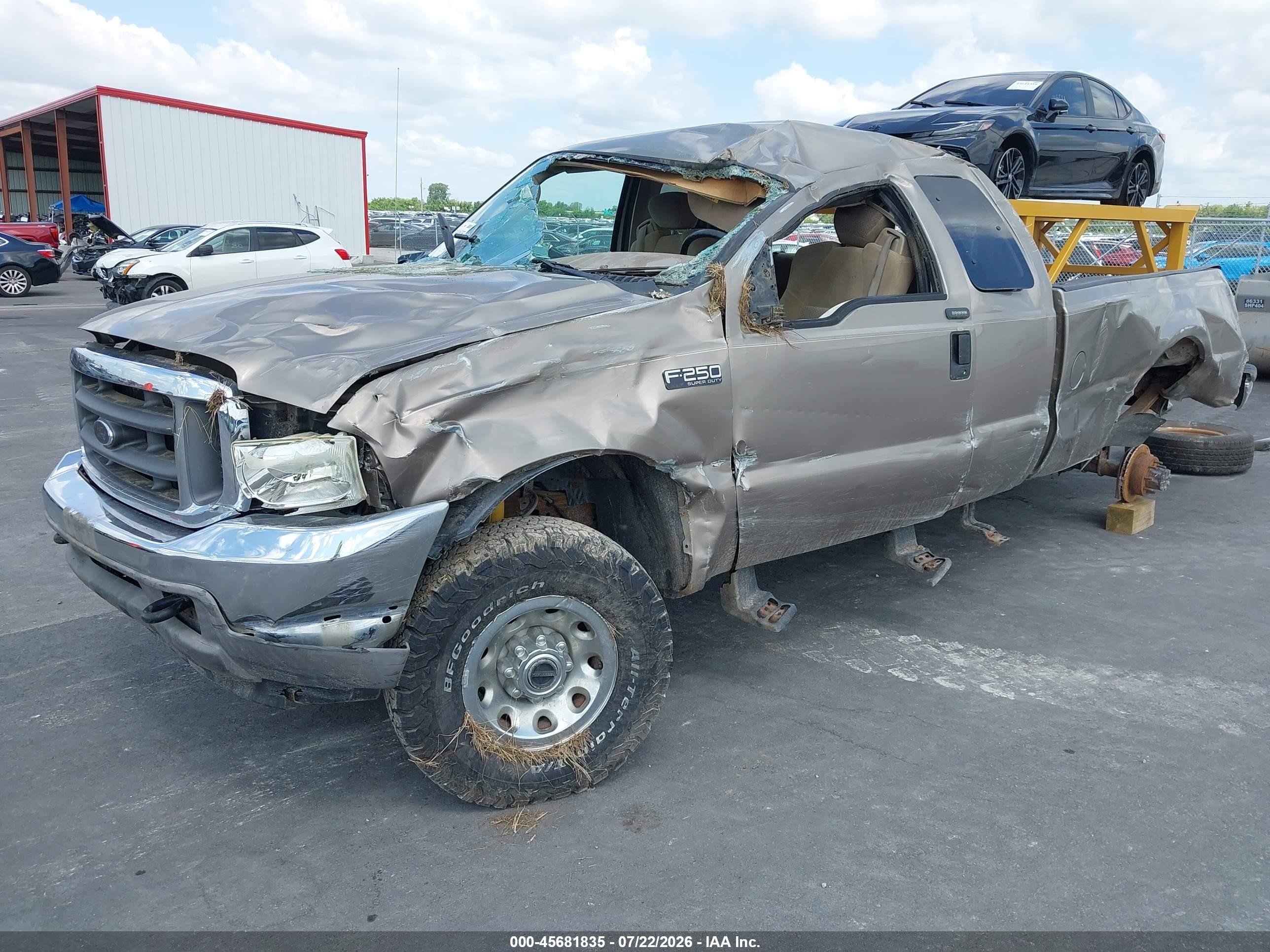 2004 Ford F-250 Lariat/xl/xlt Beige vin: 3FTNX21L04MA01674