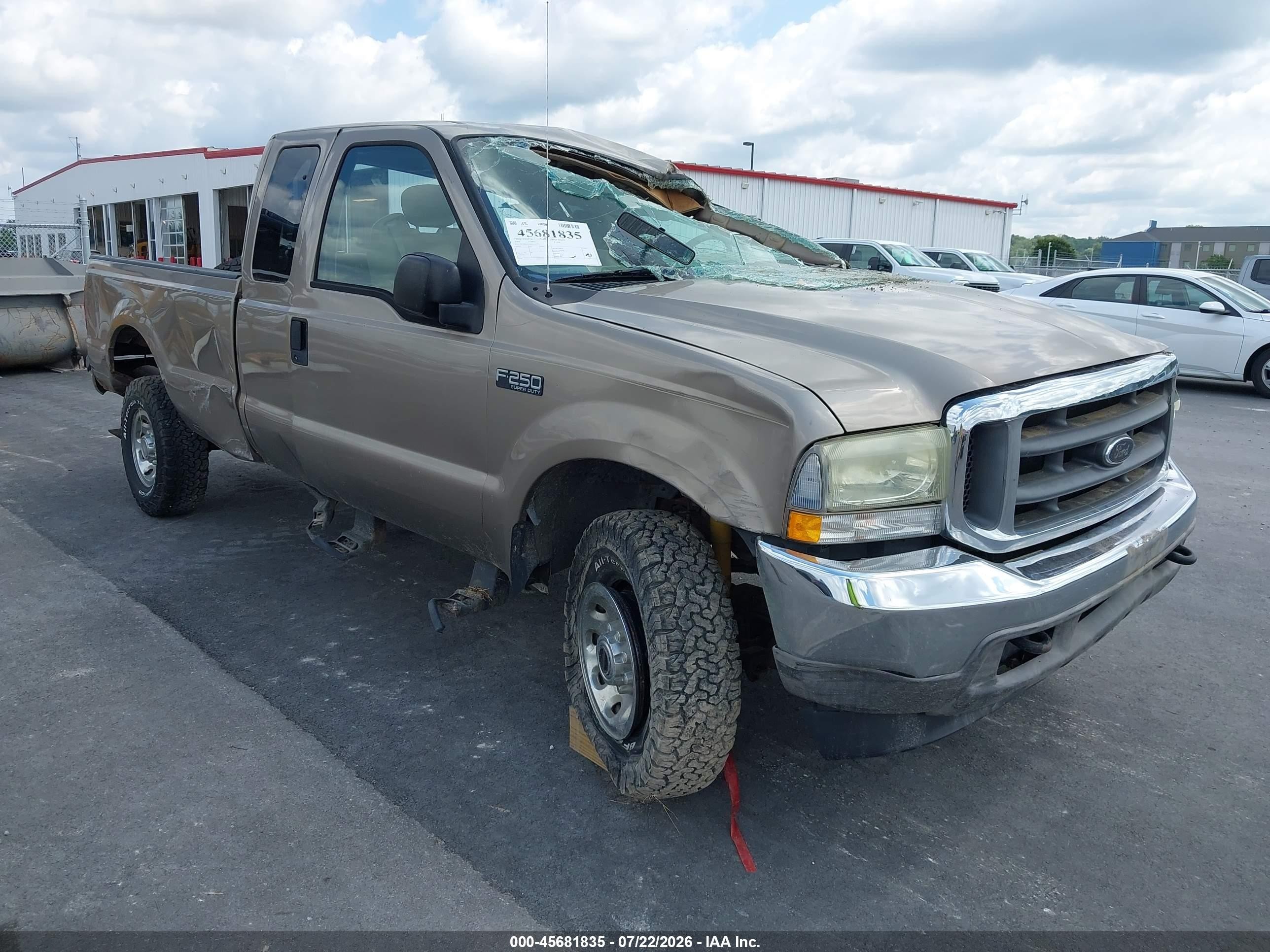 2004 Ford F-250 Lariat/xl/xlt Beige vin: 3FTNX21L04MA01674