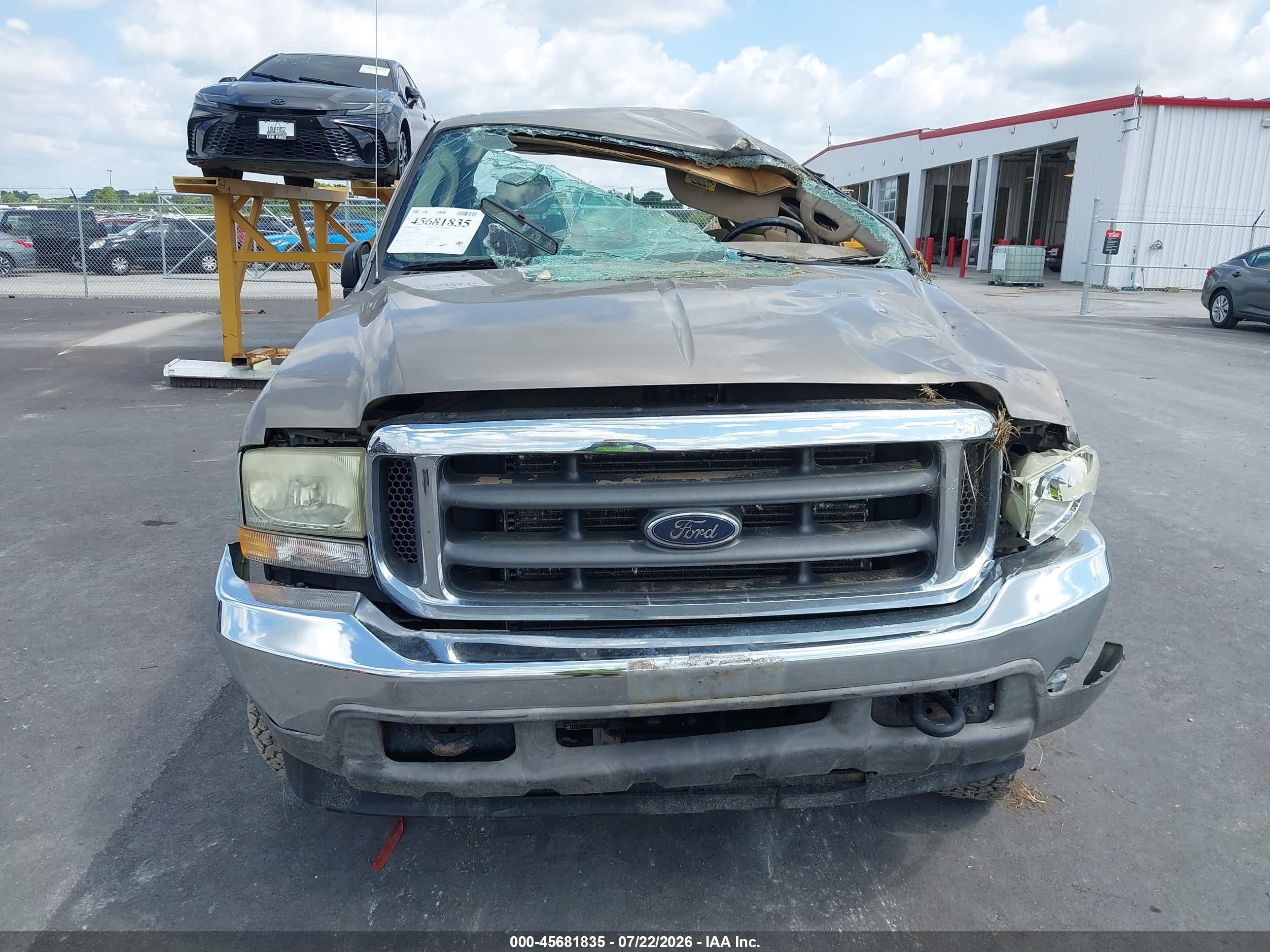 2004 Ford F-250 Lariat/xl/xlt Beige vin: 3FTNX21L04MA01674