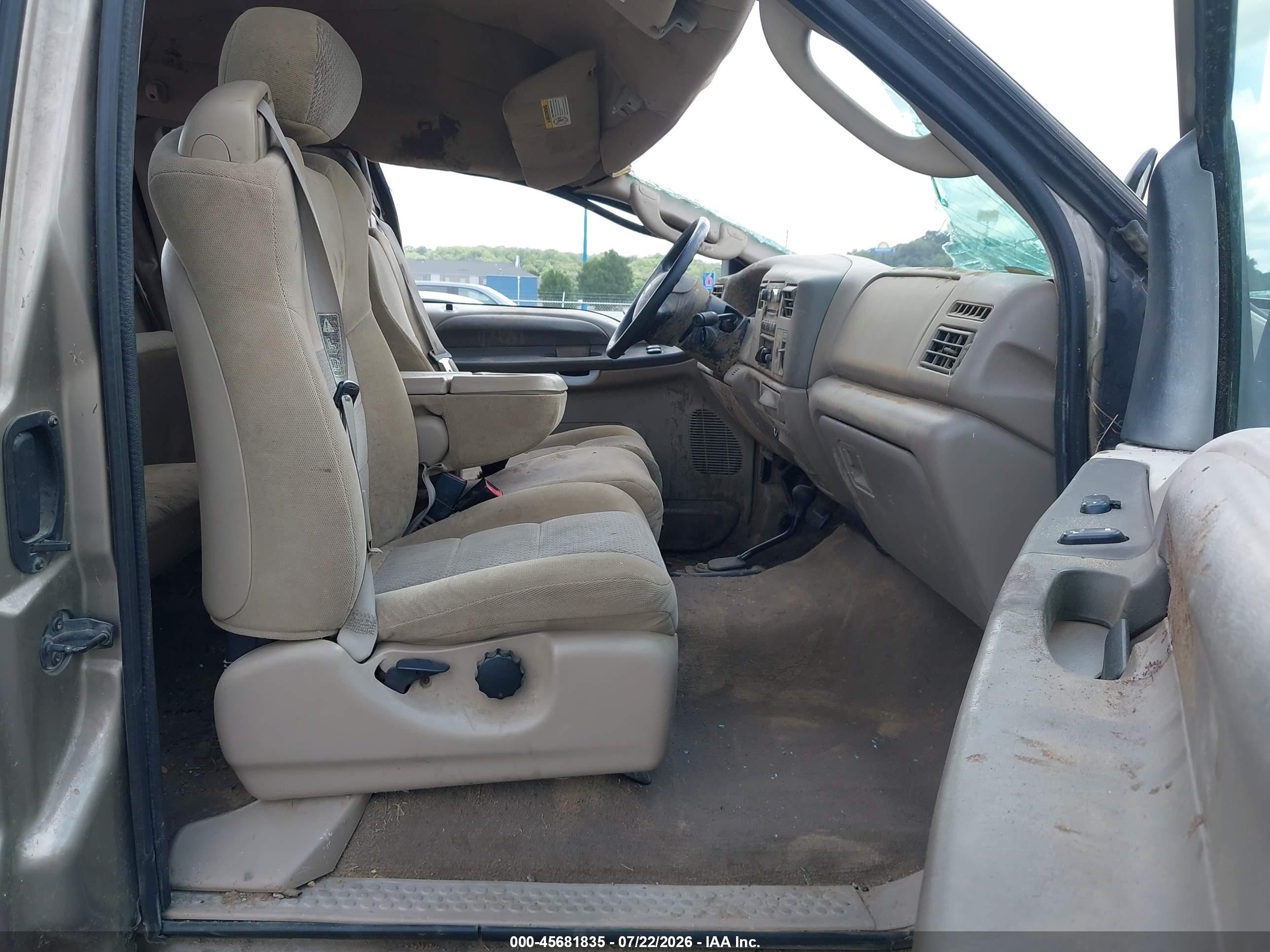 2004 Ford F-250 Lariat/xl/xlt Beige vin: 3FTNX21L04MA01674