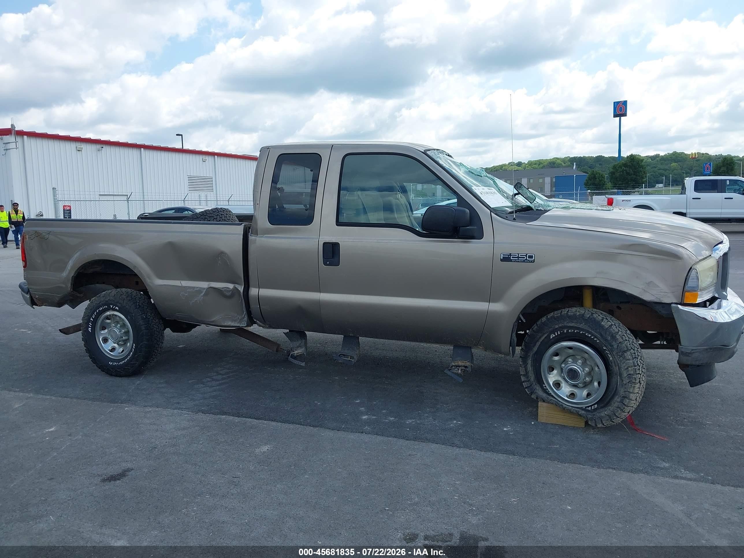 2004 Ford F-250 Lariat/xl/xlt Beige vin: 3FTNX21L04MA01674
