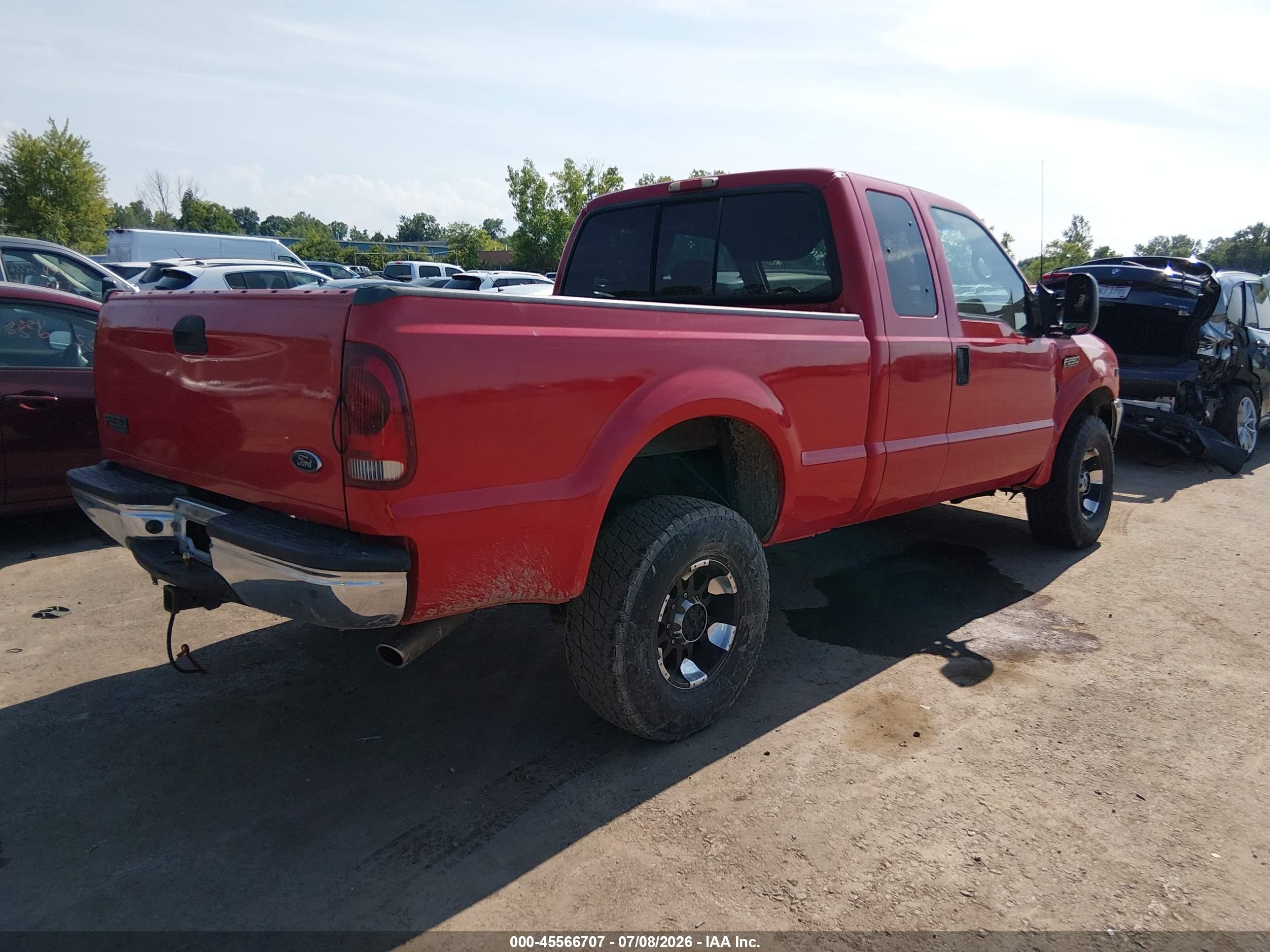 2001 Ford F-250 Lariat/xl/xlt Red vin: 3FTNX21S41MA22448