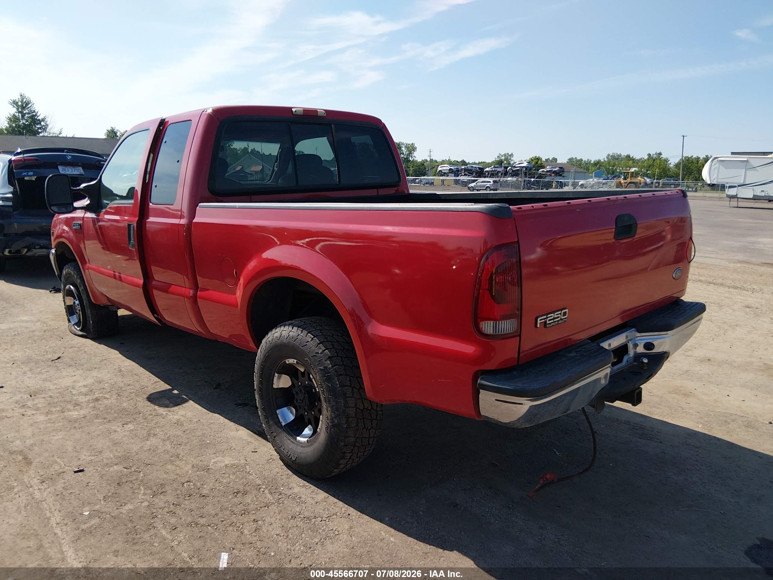 2001 Ford F-250 Lariat/xl/xlt Red vin: 3FTNX21S41MA22448