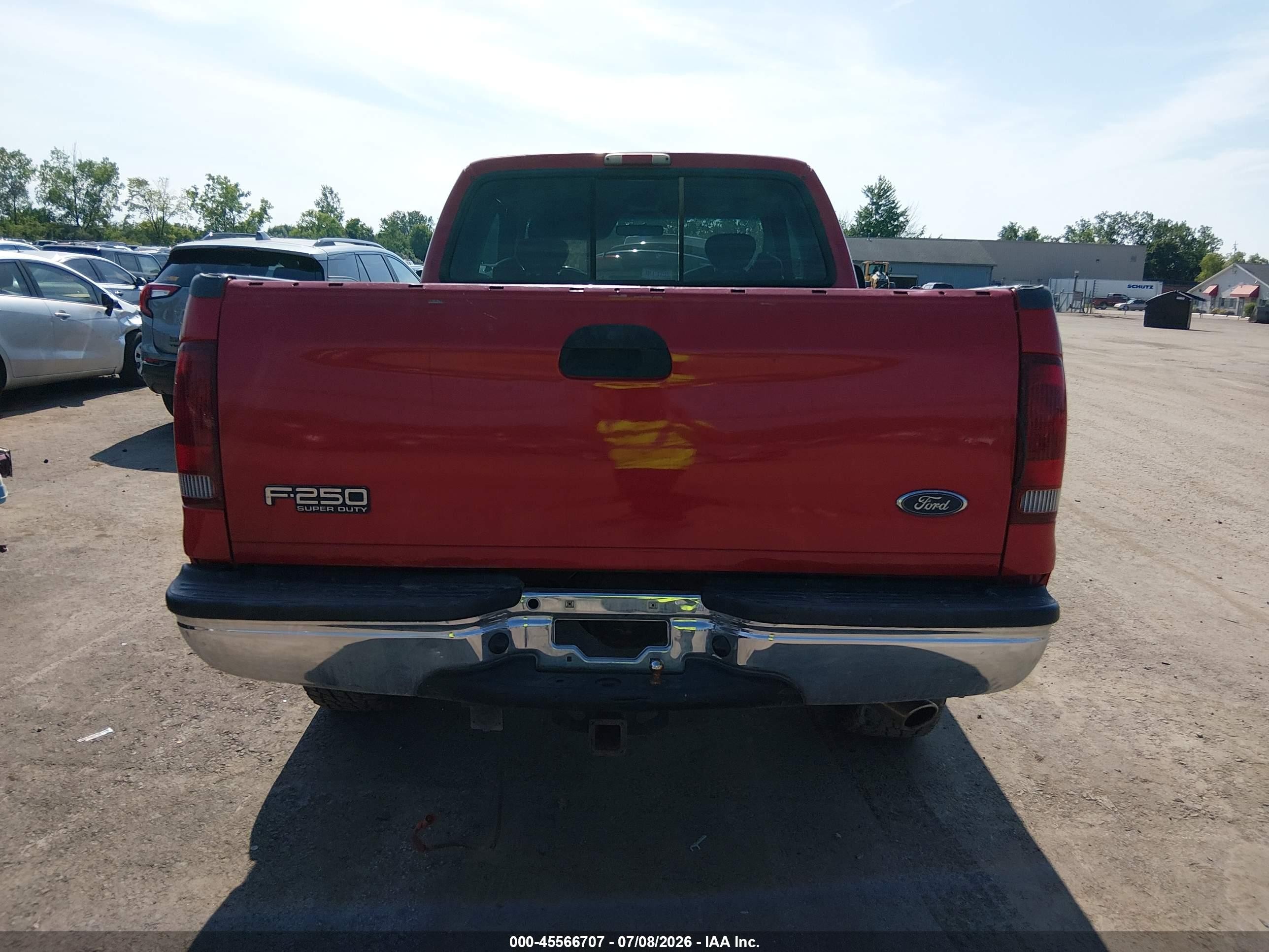 2001 Ford F-250 Lariat/xl/xlt Red vin: 3FTNX21S41MA22448