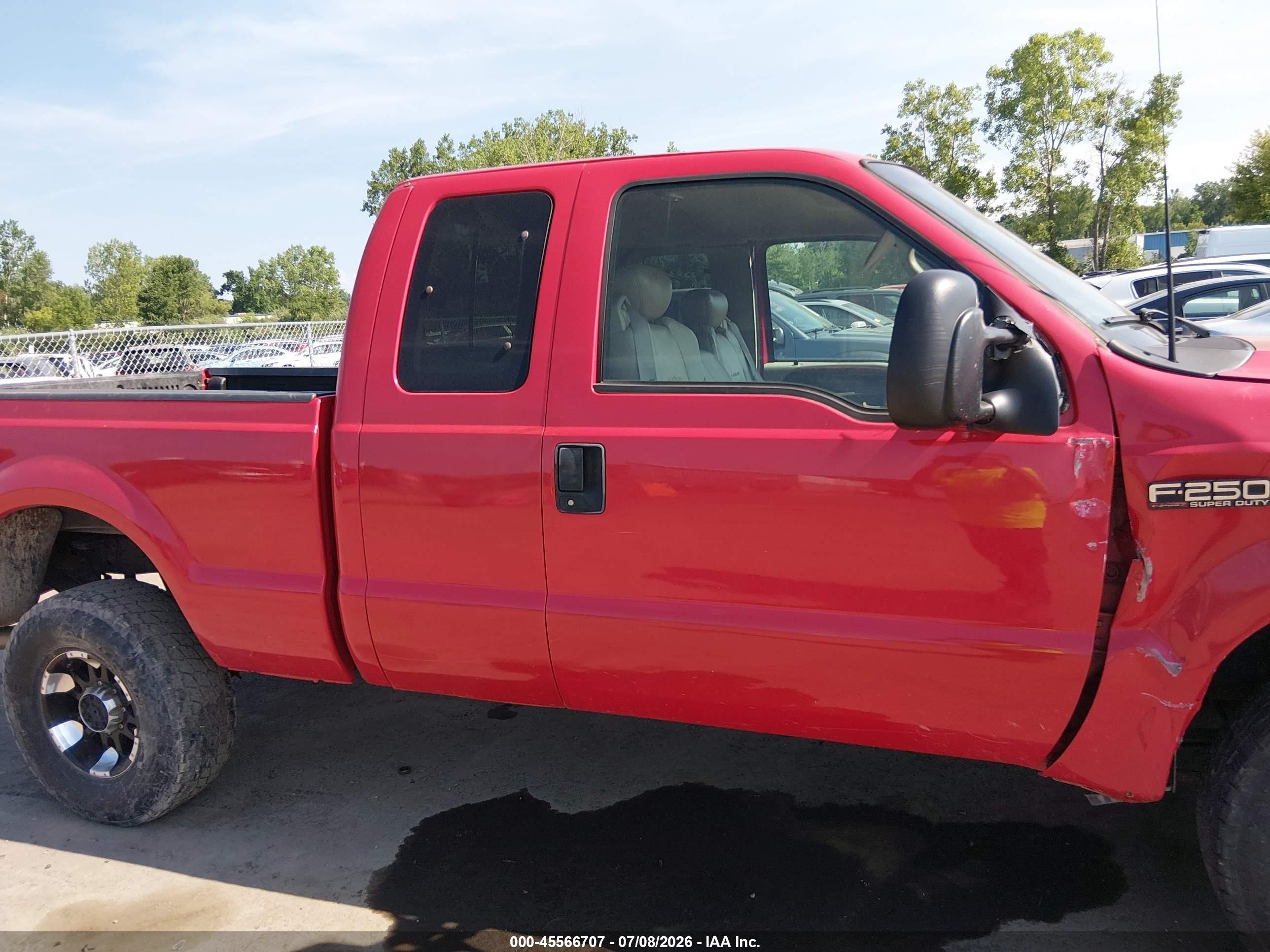 2001 Ford F-250 Lariat/xl/xlt Red vin: 3FTNX21S41MA22448