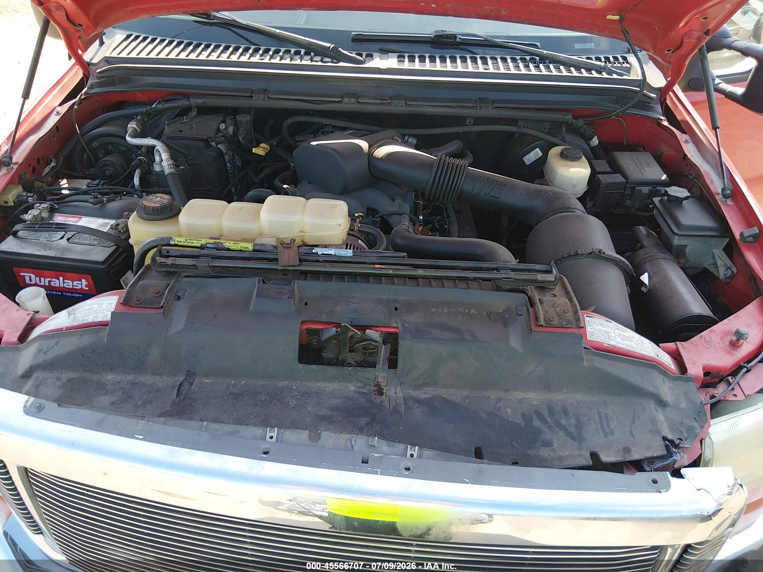 2001 Ford F-250 Lariat/xl/xlt Red vin: 3FTNX21S41MA22448
