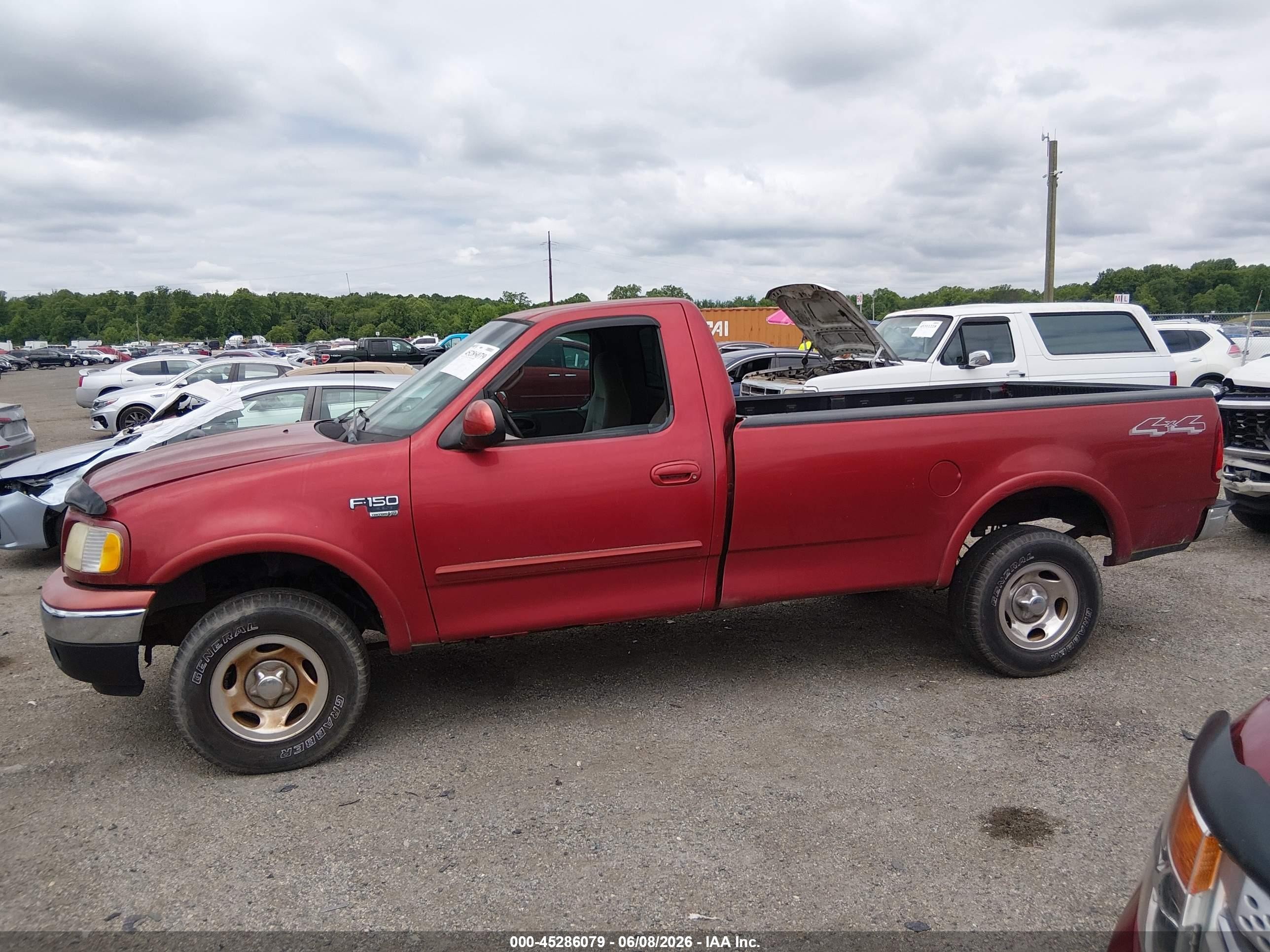 2001 Ford F-150 Xl/xlt Maroon vin: 3FTRF18W01MA48696