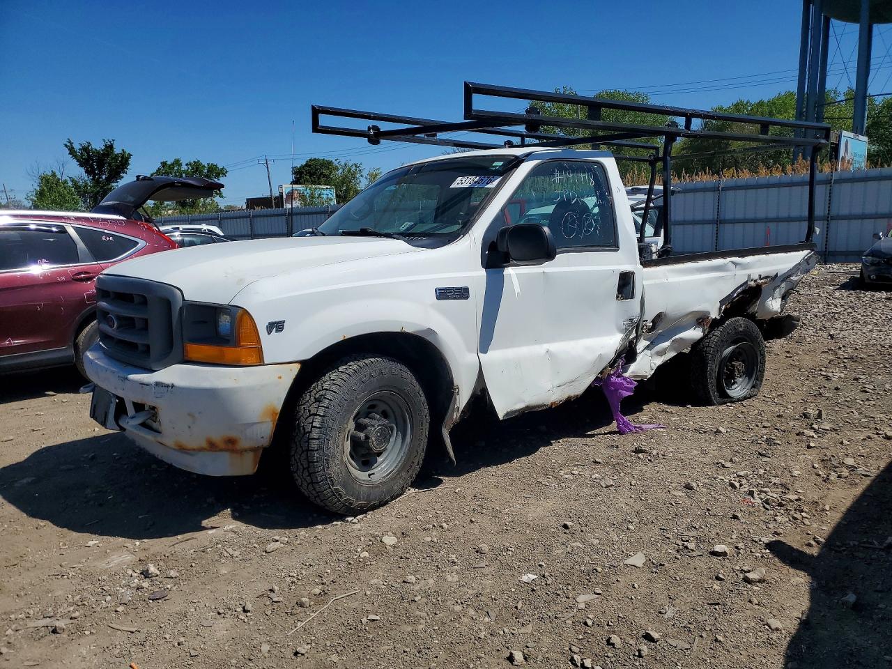 2001 Ford F350 Srw Super Duty White vin: 3FTSF30L51MA86696