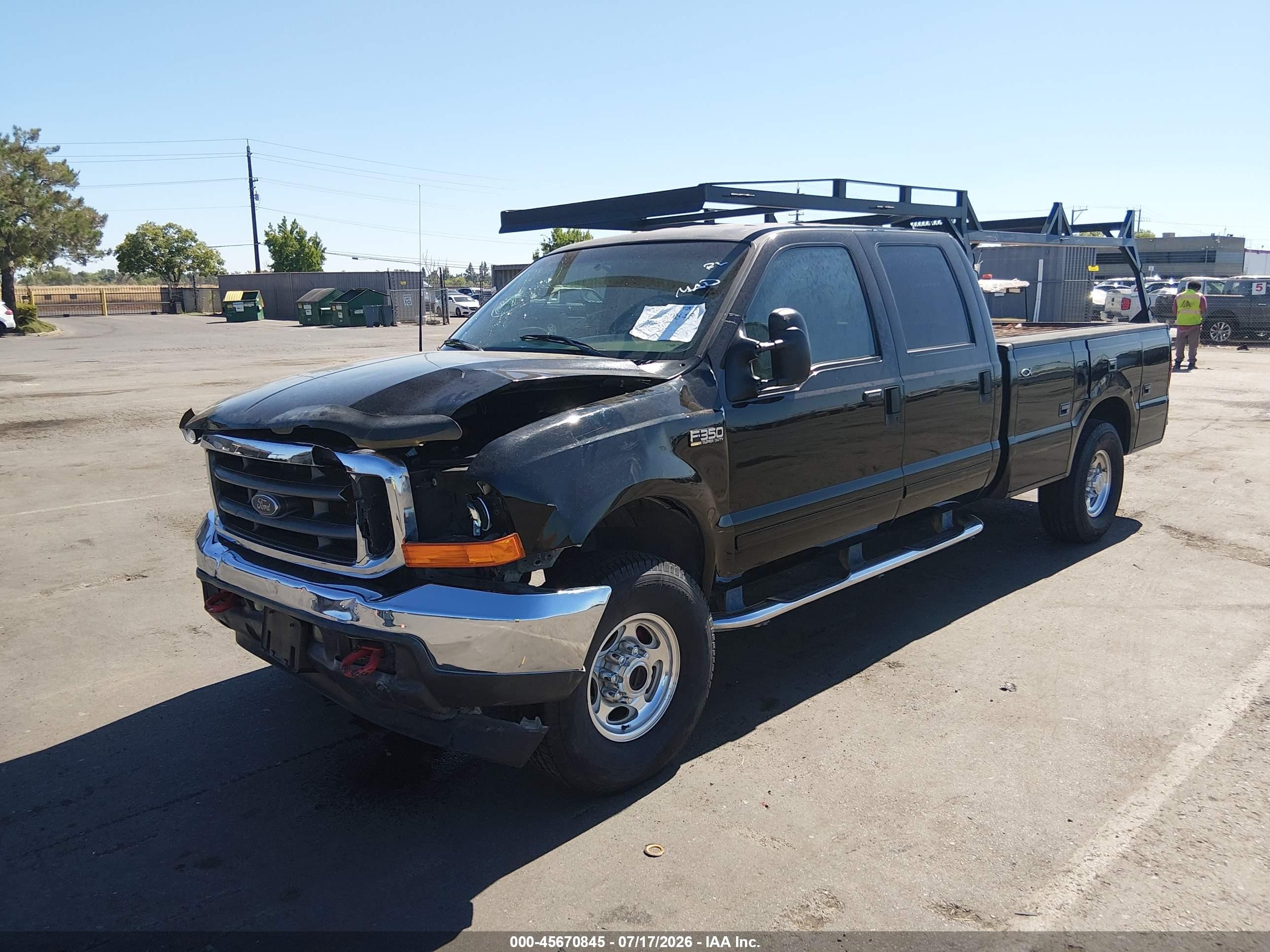 2001 Ford F-350 Lariat/xl/xlt Black vin: 3FTSW31F01MA53243