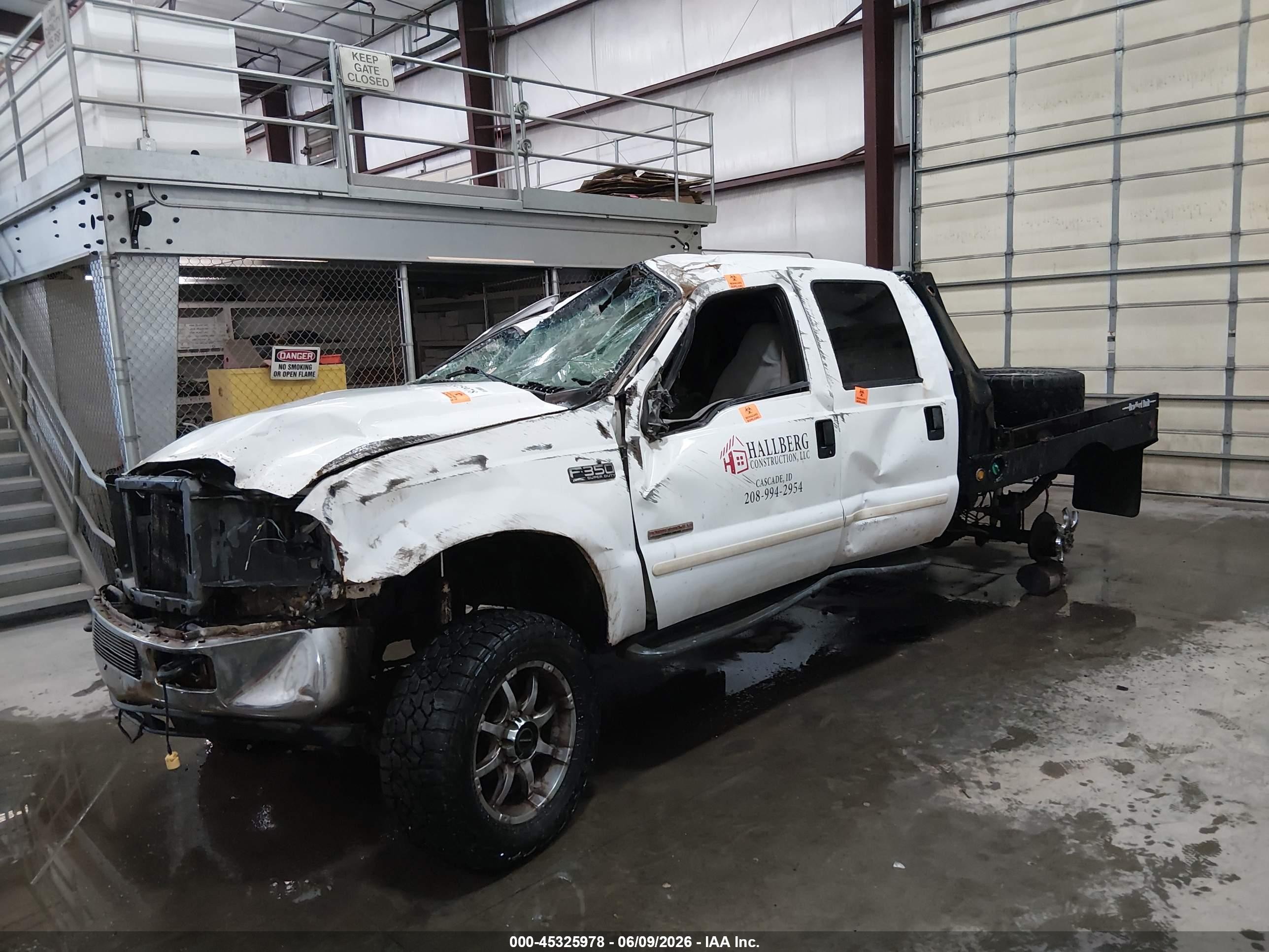 2001 Ford F-350 Lariat/xl/xlt White vin: 3FTSW31F61MA65770