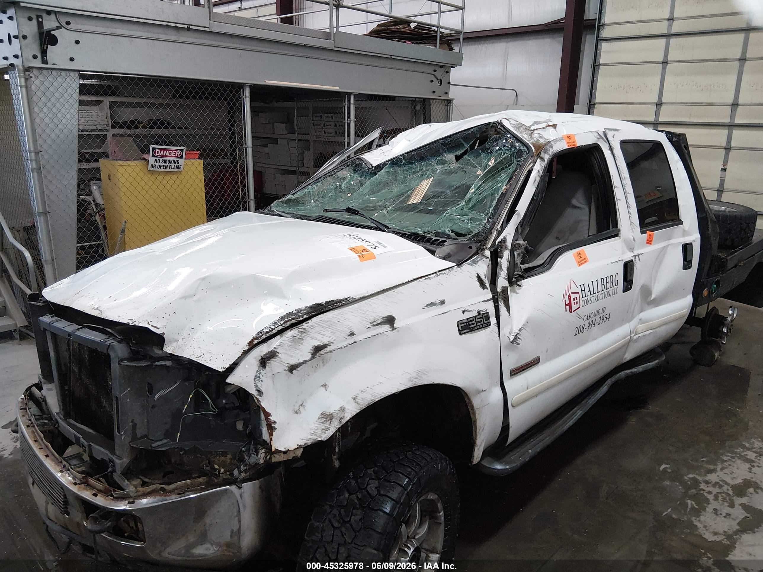 2001 Ford F-350 Lariat/xl/xlt White vin: 3FTSW31F61MA65770
