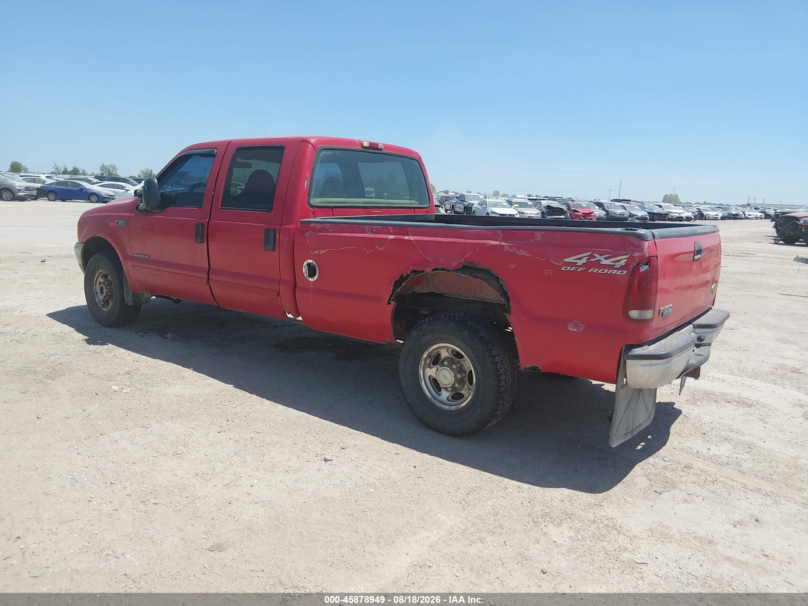 2001 Ford F-350 Lariat/xl/xlt Red vin: 3FTSW31FX1MA52679