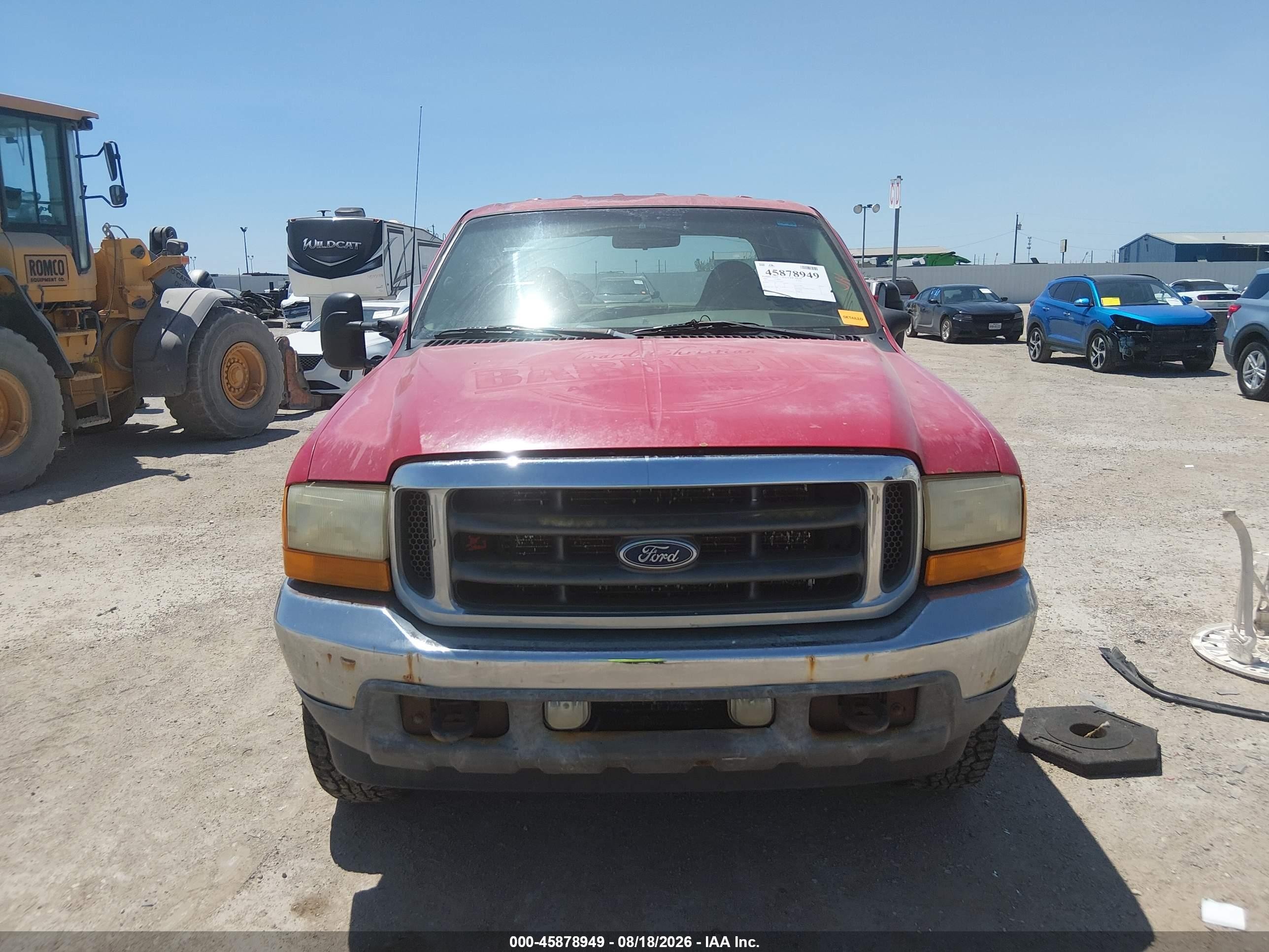 2001 Ford F-350 Lariat/xl/xlt Red vin: 3FTSW31FX1MA52679