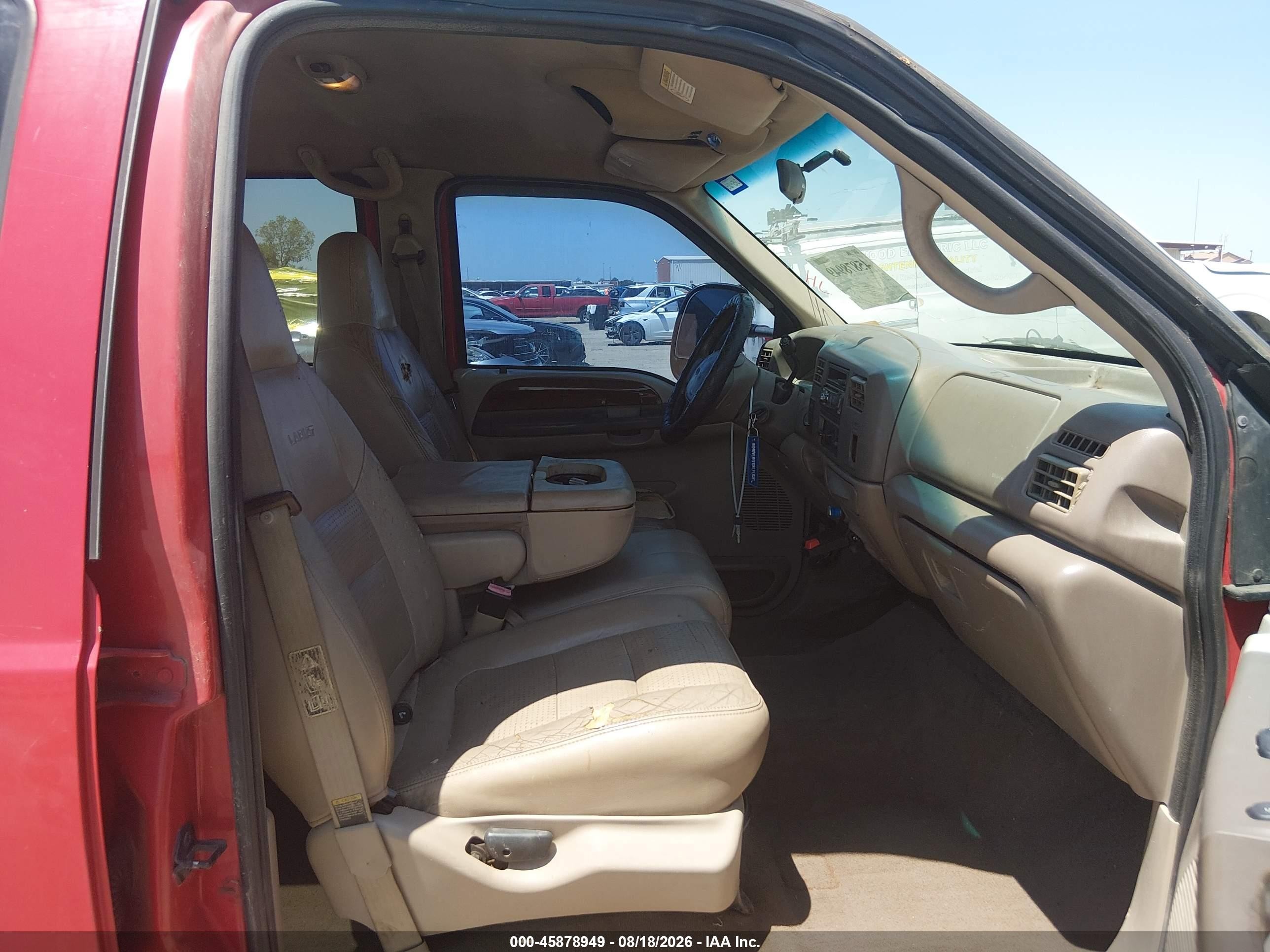 2001 Ford F-350 Lariat/xl/xlt Red vin: 3FTSW31FX1MA52679
