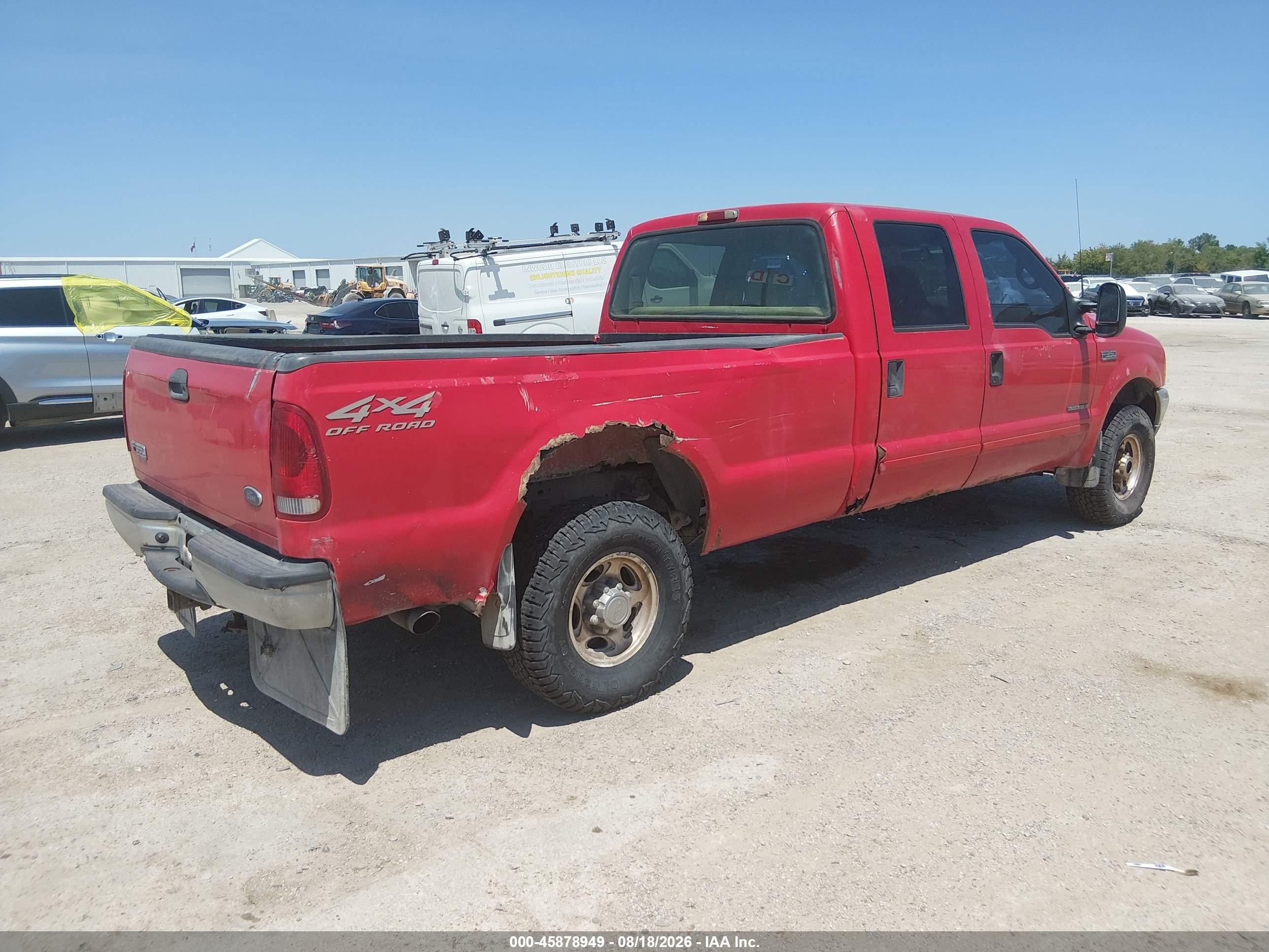 2001 Ford F-350 Lariat/xl/xlt Red vin: 3FTSW31FX1MA52679