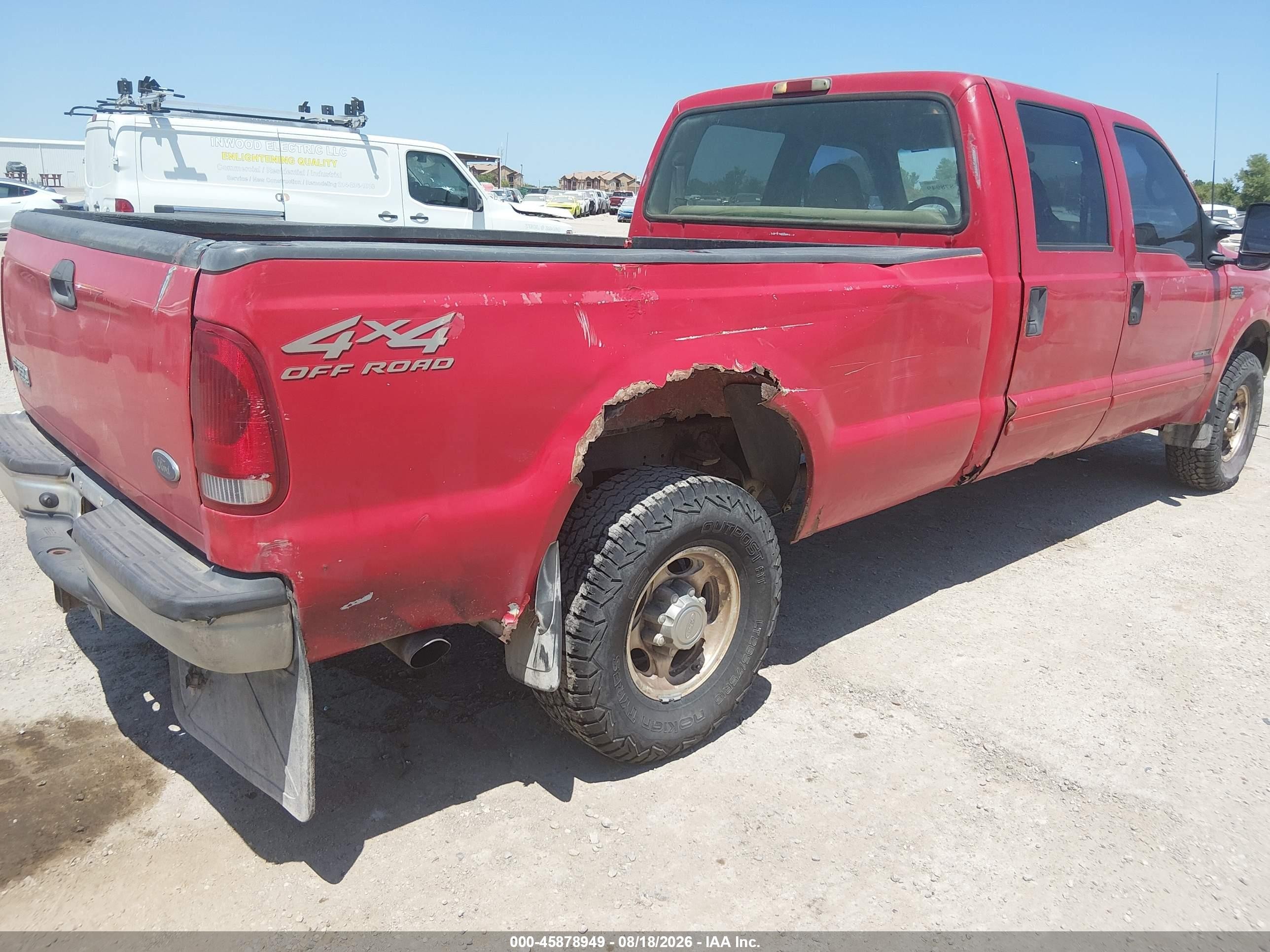 2001 Ford F-350 Lariat/xl/xlt Red vin: 3FTSW31FX1MA52679