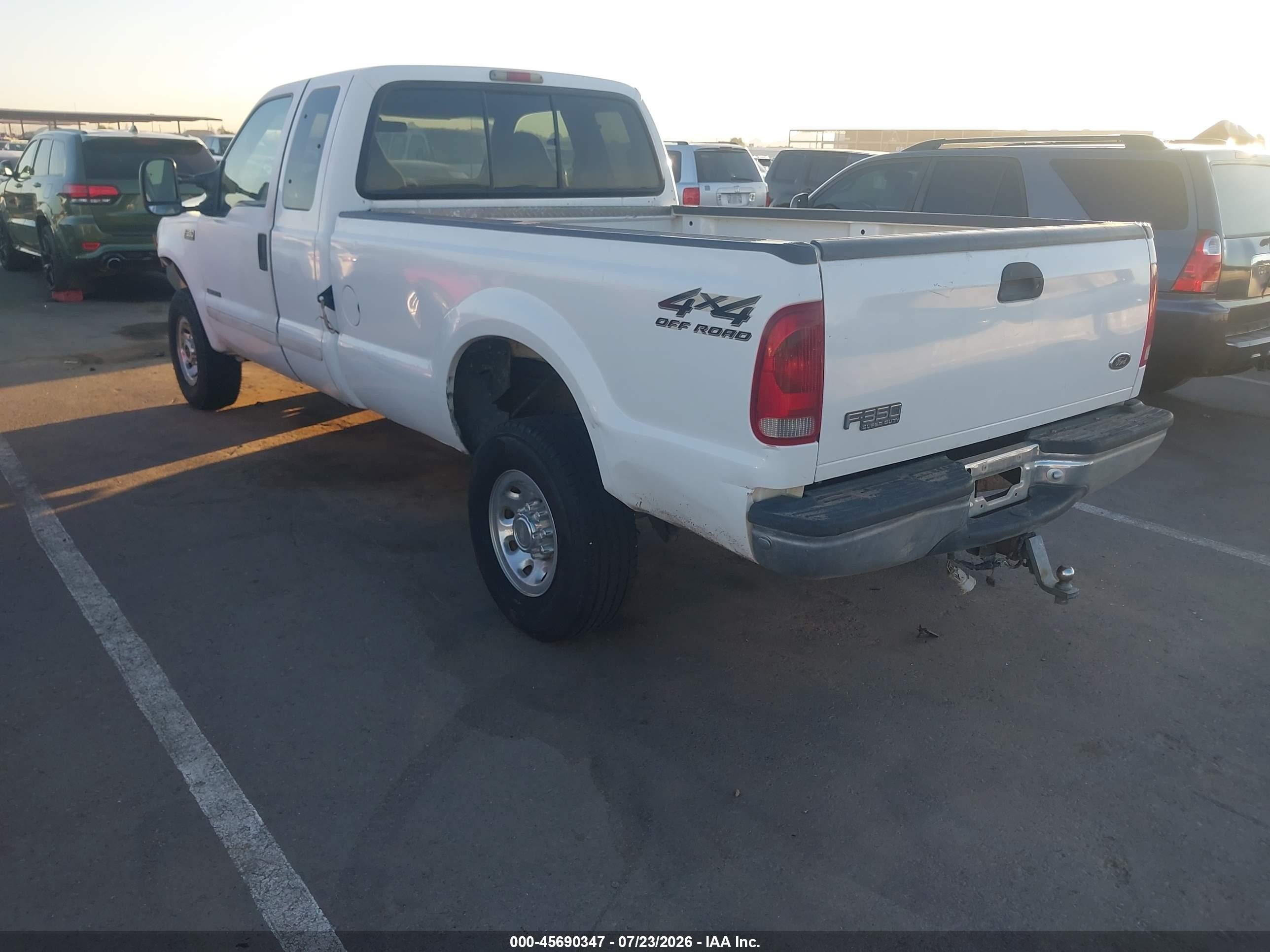 2001 Ford F-350 Lariat/xl/xlt White vin: 3FTSX31F91MA04751
