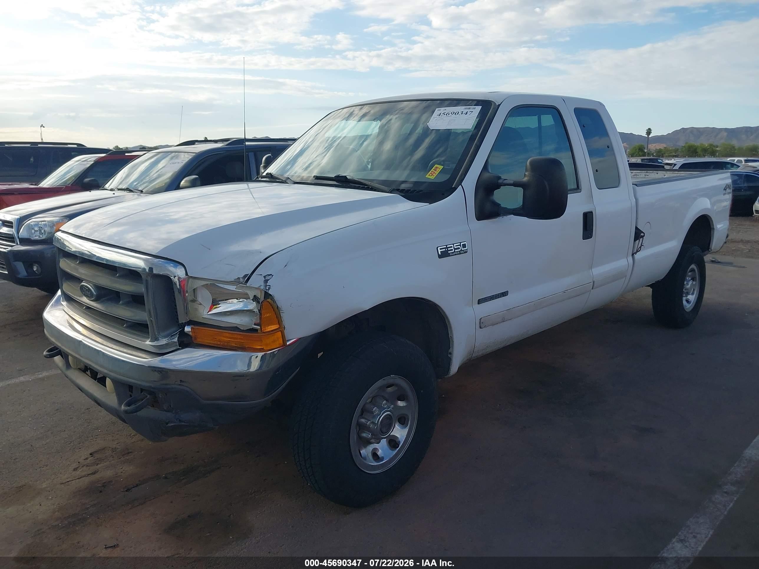 2001 Ford F-350 Lariat/xl/xlt White vin: 3FTSX31F91MA04751