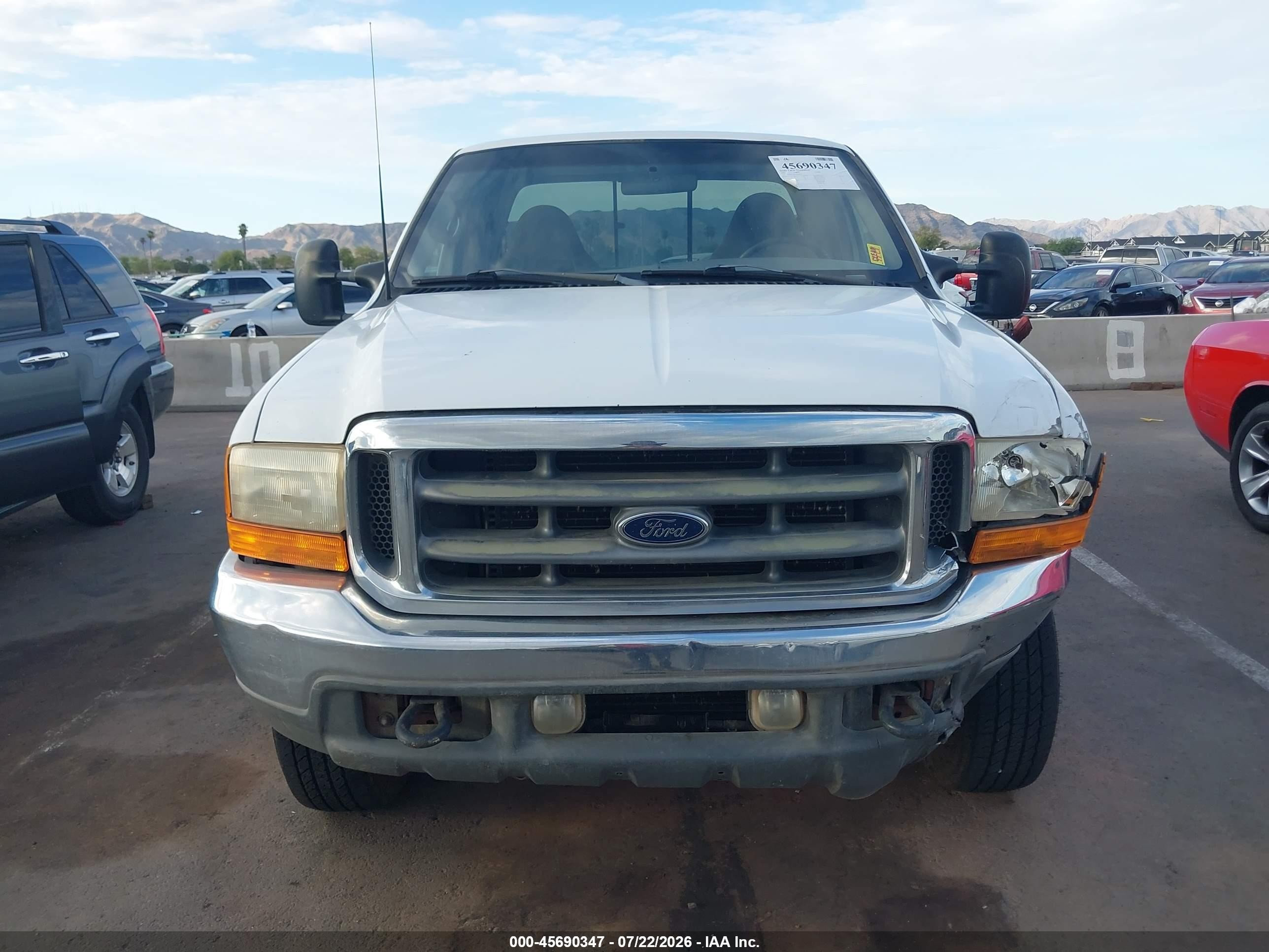 2001 Ford F-350 Lariat/xl/xlt White vin: 3FTSX31F91MA04751