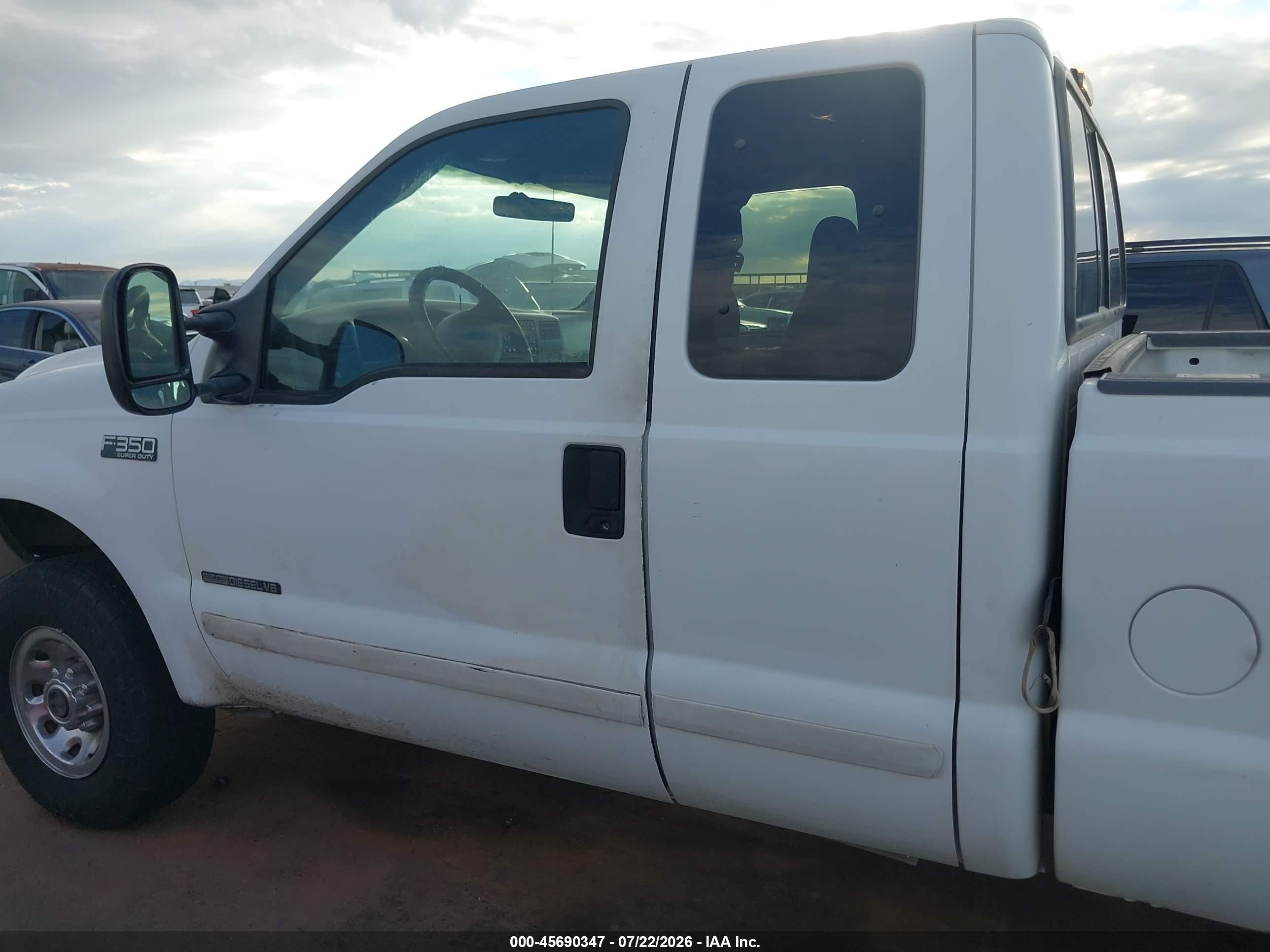 2001 Ford F-350 Lariat/xl/xlt White vin: 3FTSX31F91MA04751