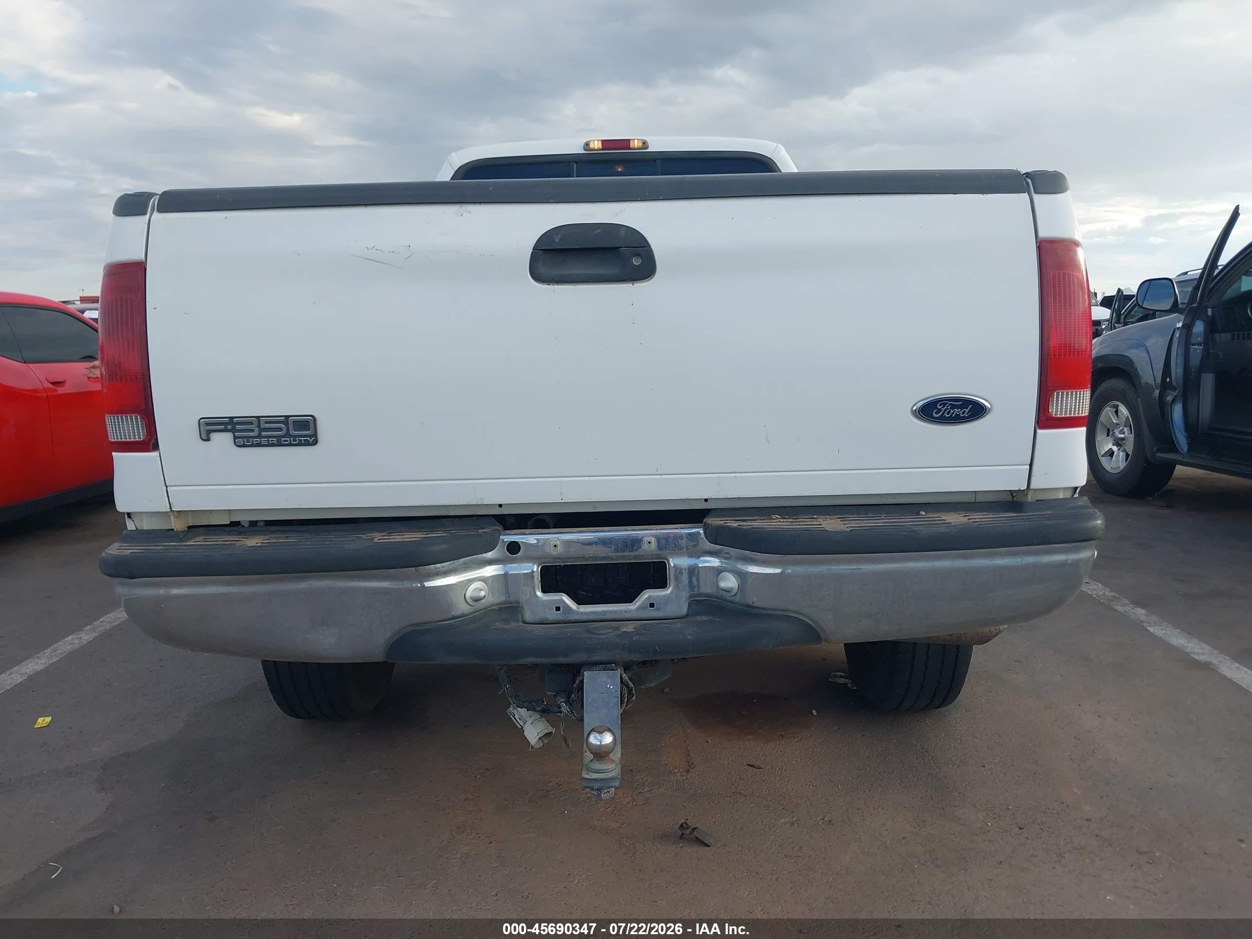 2001 Ford F-350 Lariat/xl/xlt White vin: 3FTSX31F91MA04751