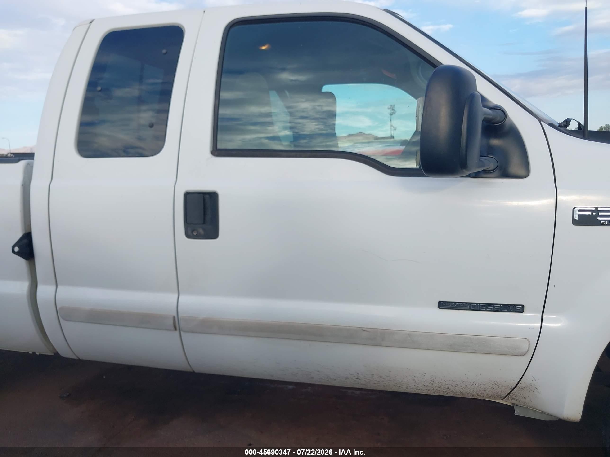 2001 Ford F-350 Lariat/xl/xlt White vin: 3FTSX31F91MA04751
