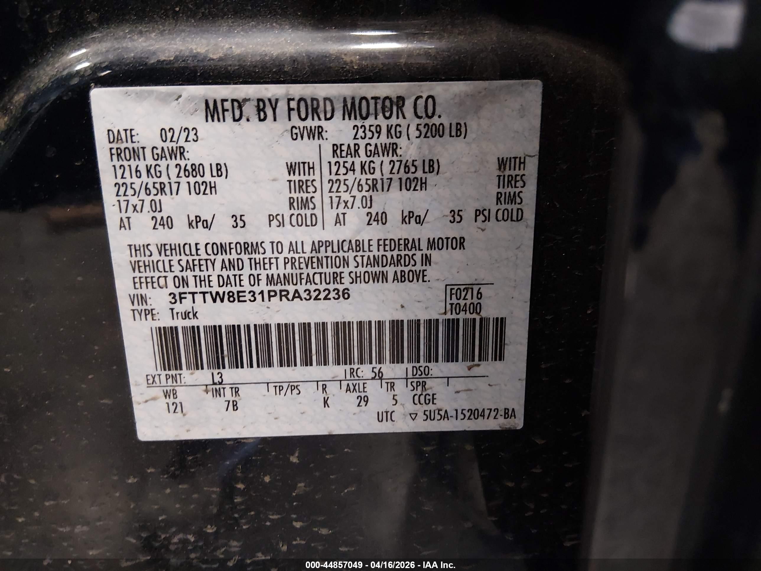 2023 Ford Maverick Xlt Black vin: 3FTTW8E31PRA32236