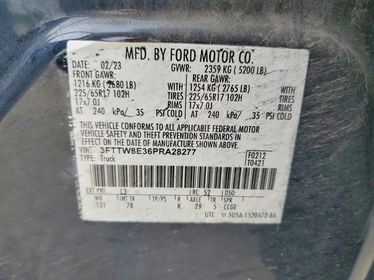 2023 Ford Maverick Xl Синий vin: 3FTTW8E36PRA28277