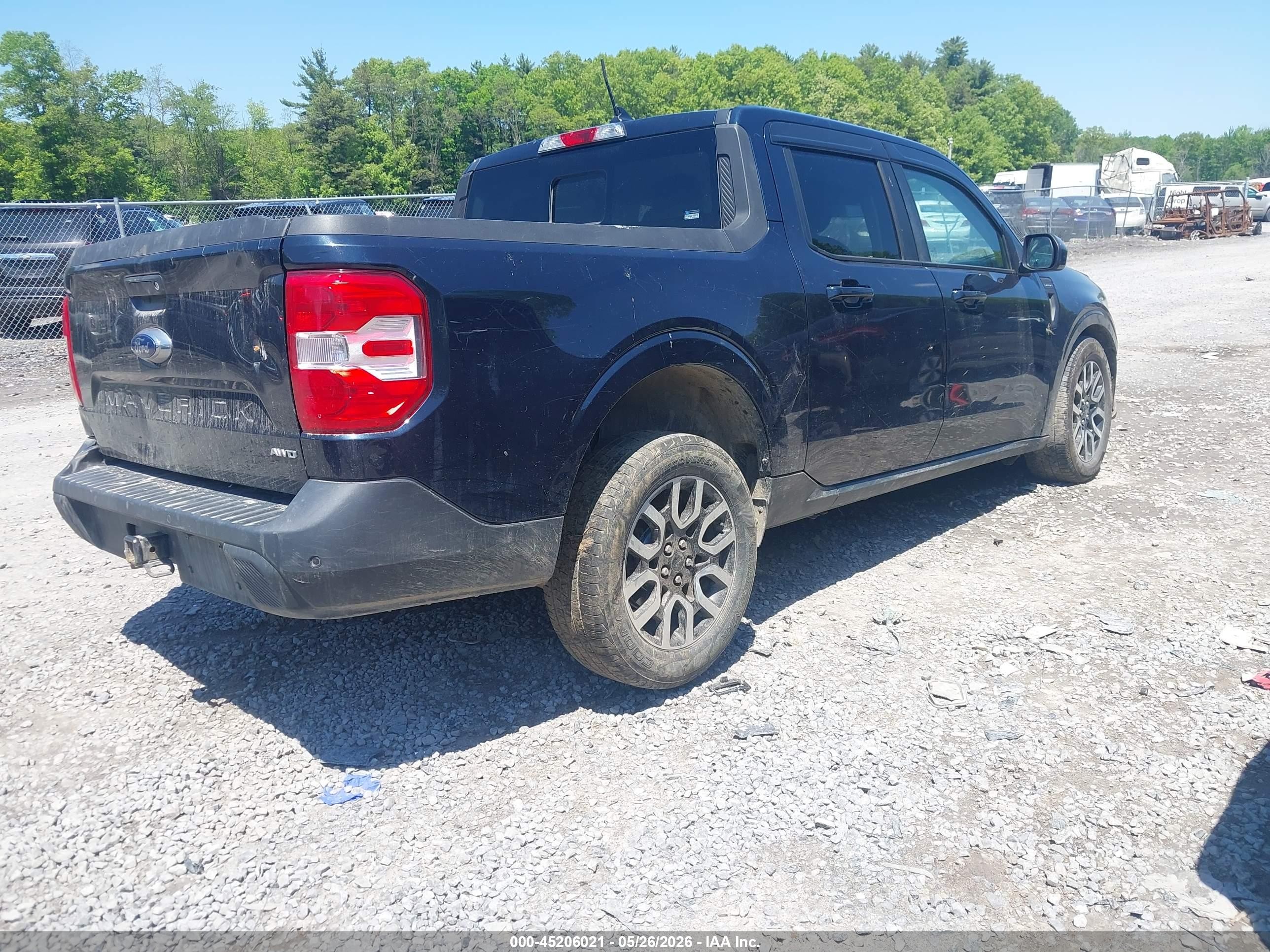 2022 Ford Maverick Lariat Black vin: 3FTTW8F94NRA20601