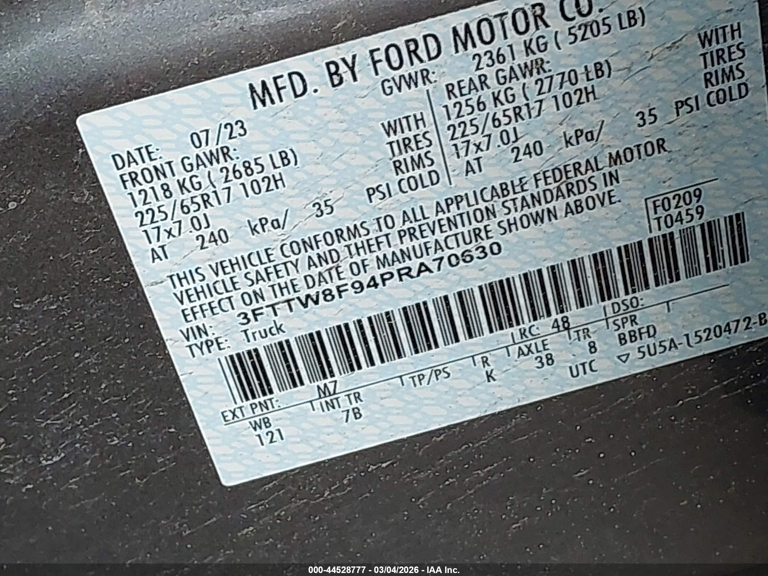 2023 Ford Maverick Xlt Gray vin: 3FTTW8F94PRA70630