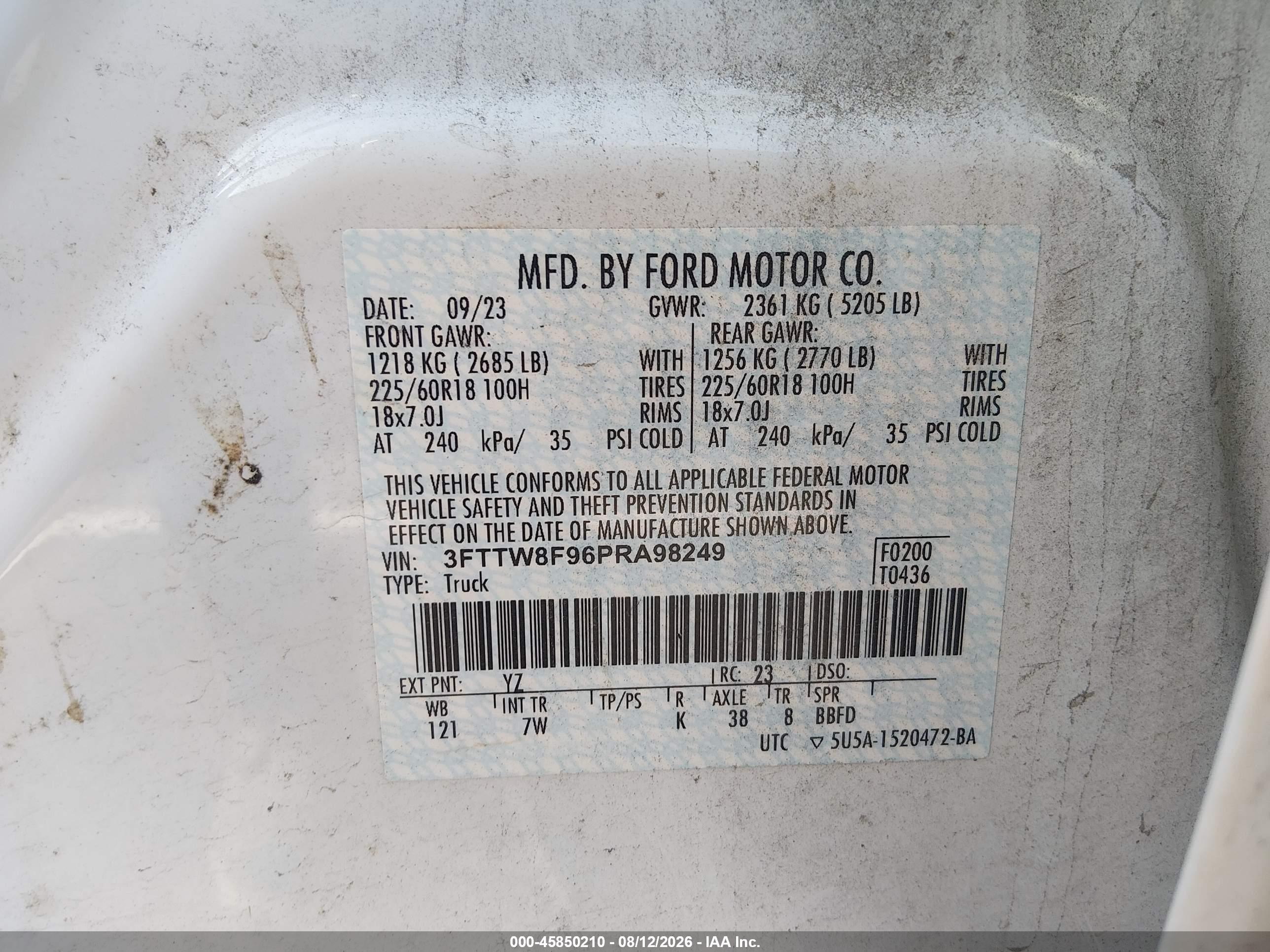 2023 Ford Maverick Xlt White vin: 3FTTW8F96PRA98249