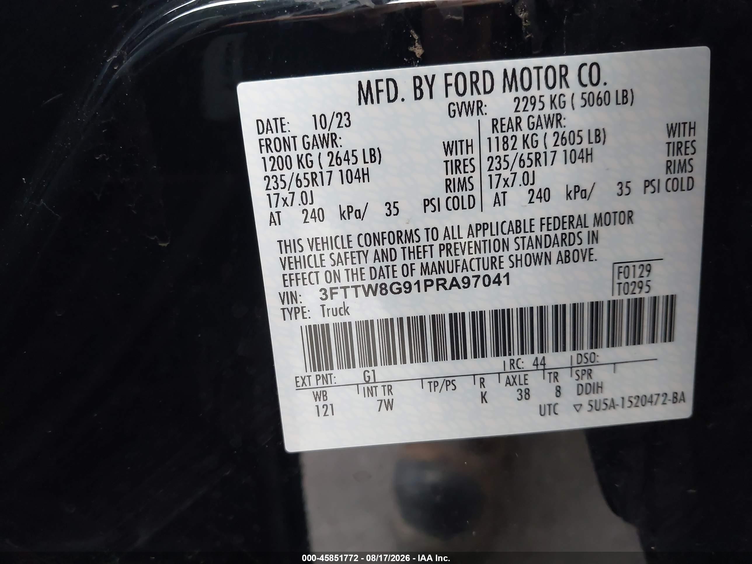 2023 Ford Maverick Xlt Black vin: 3FTTW8G91PRA97041