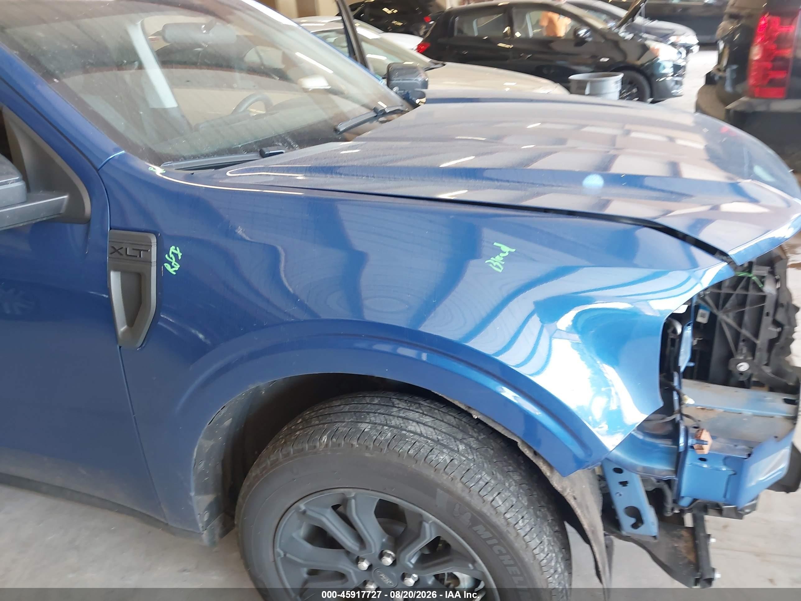2024 Ford Maverick Xlt Blue vin: 3FTTW8J90RRA21922