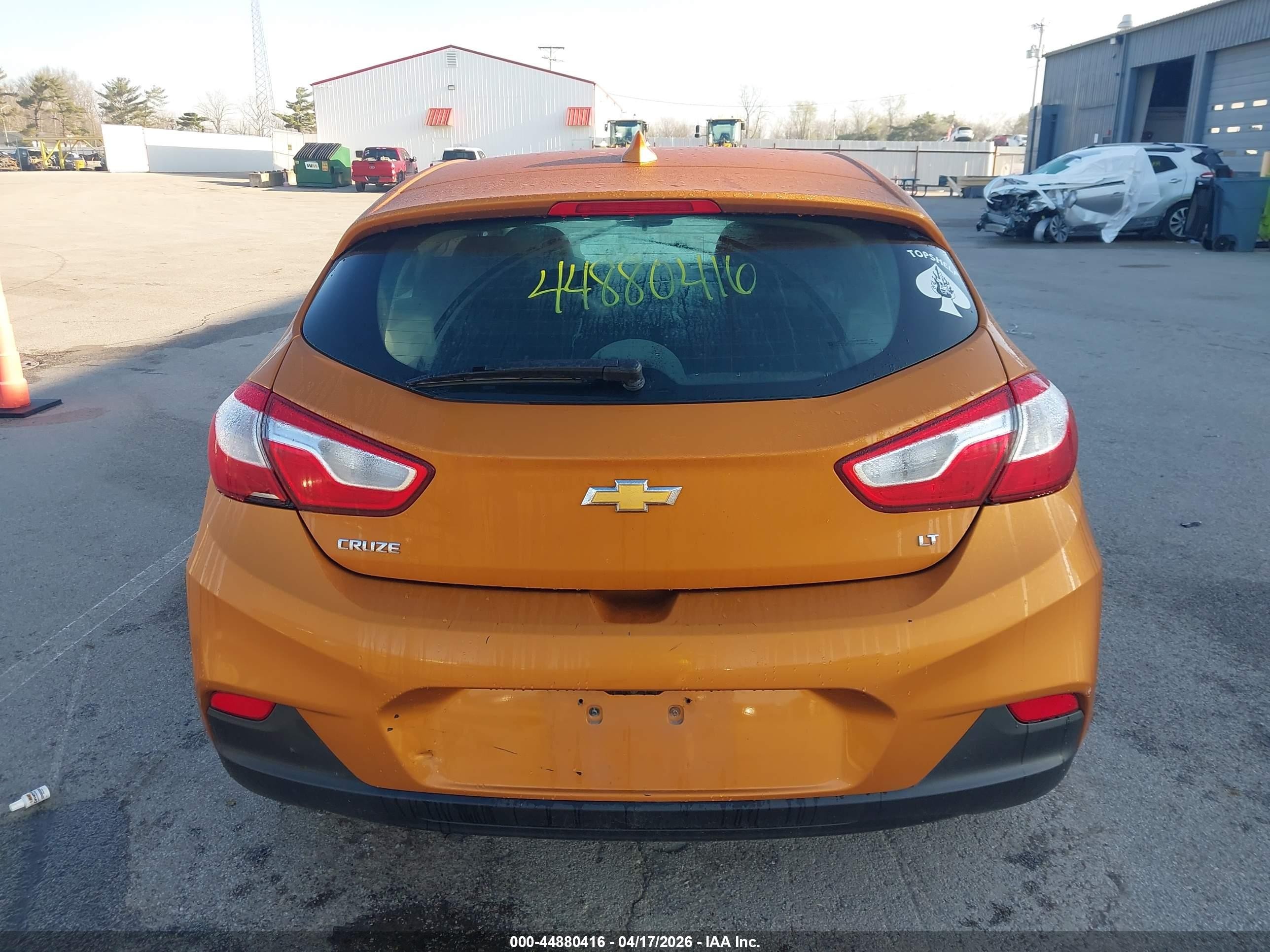 2017 Chevrolet Cruze Lt Auto Orange vin: 3G1BE6SM1HS592650
