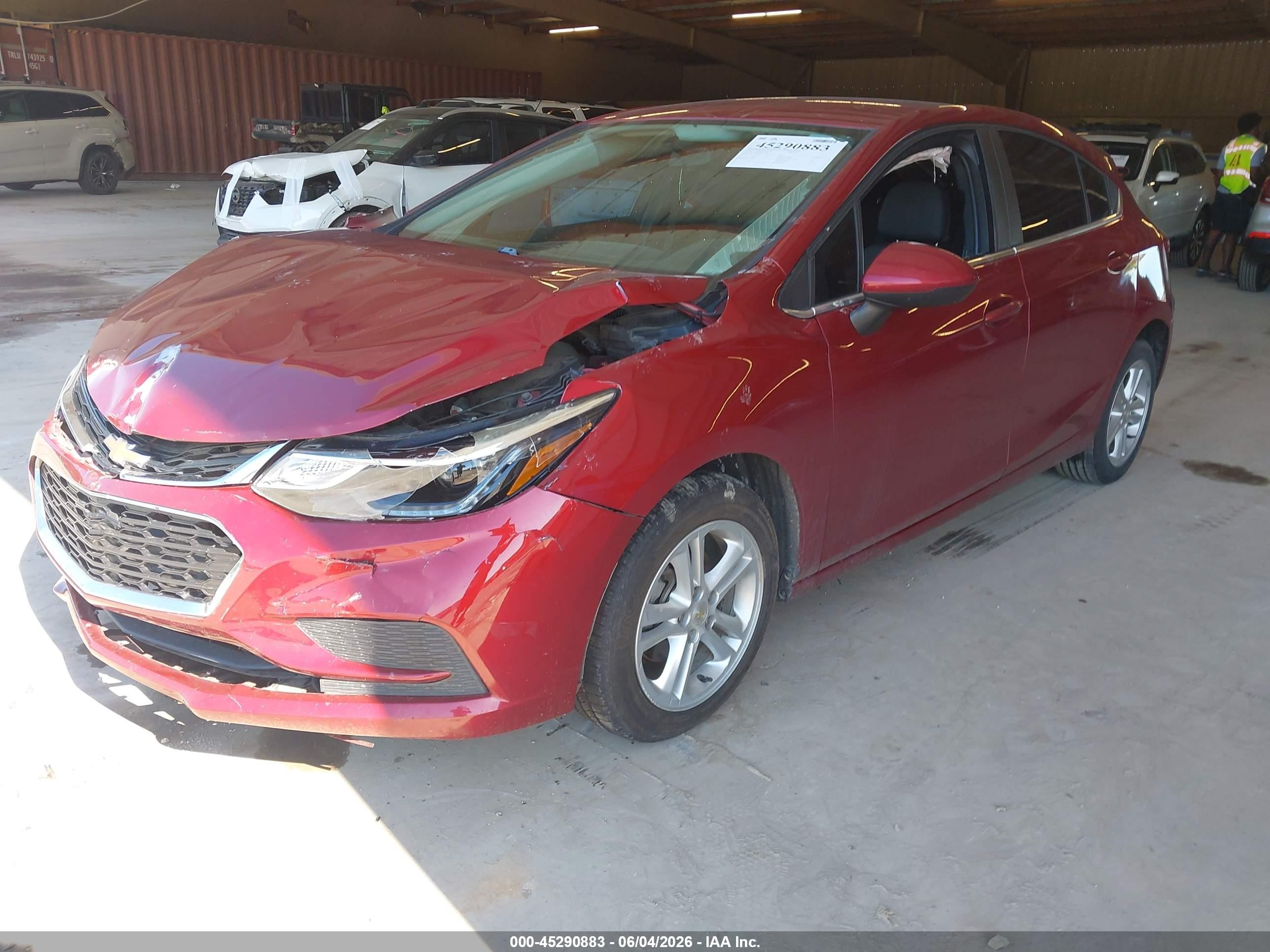 2018 Chevrolet Cruze Lt Auto Красный vin: 3G1BE6SM2JS655065