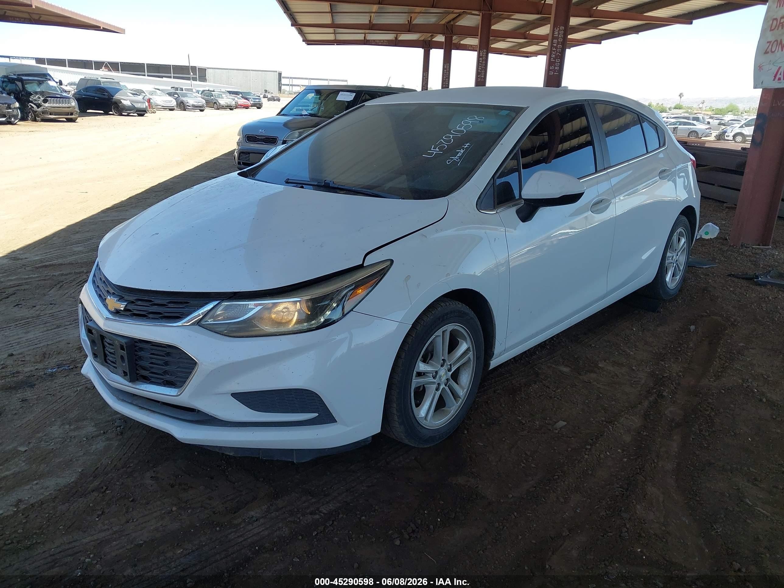 2018 Chevrolet Cruze Lt Auto White vin: 3G1BE6SM4JS652815