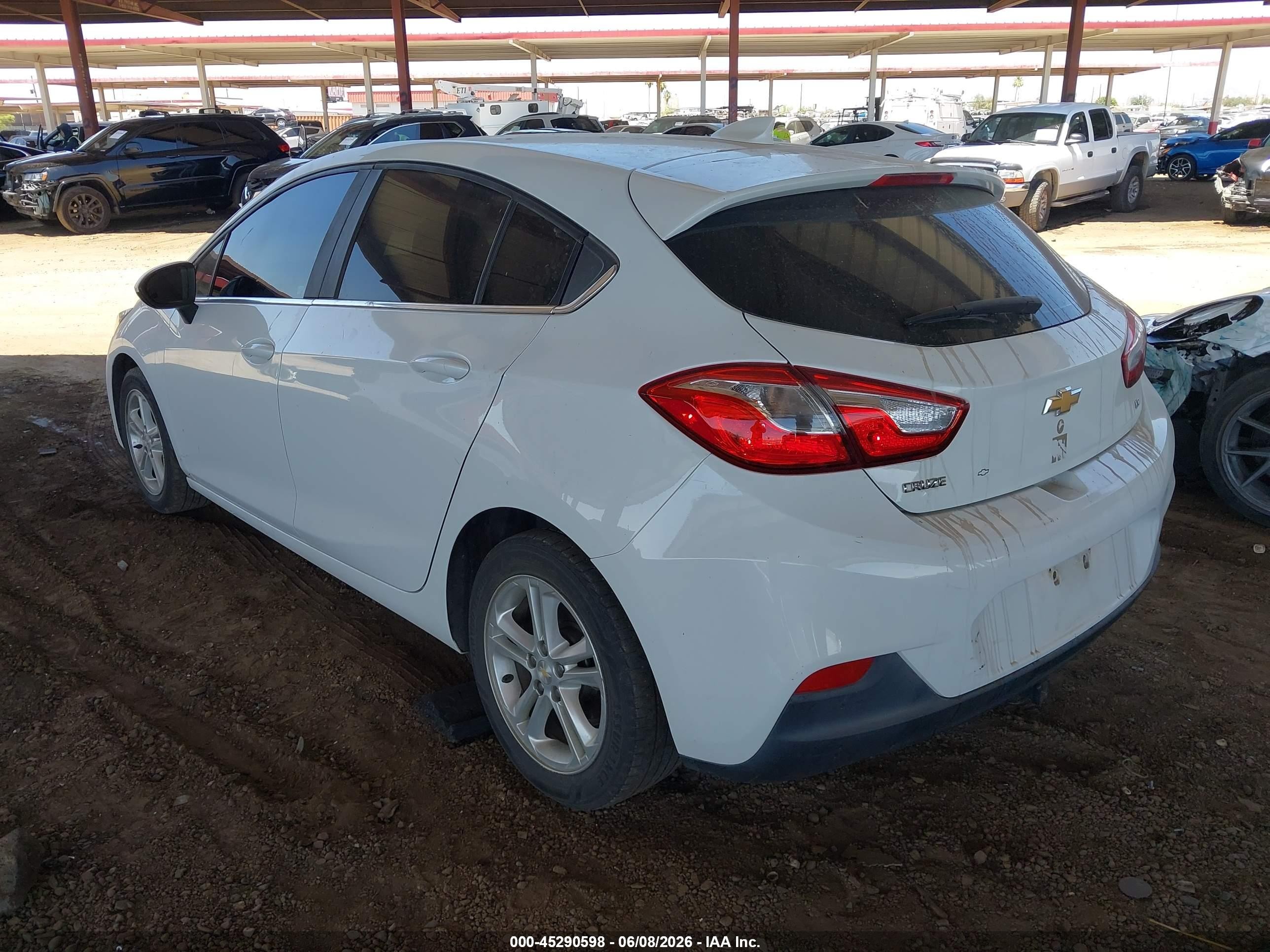 2018 Chevrolet Cruze Lt Auto White vin: 3G1BE6SM4JS652815
