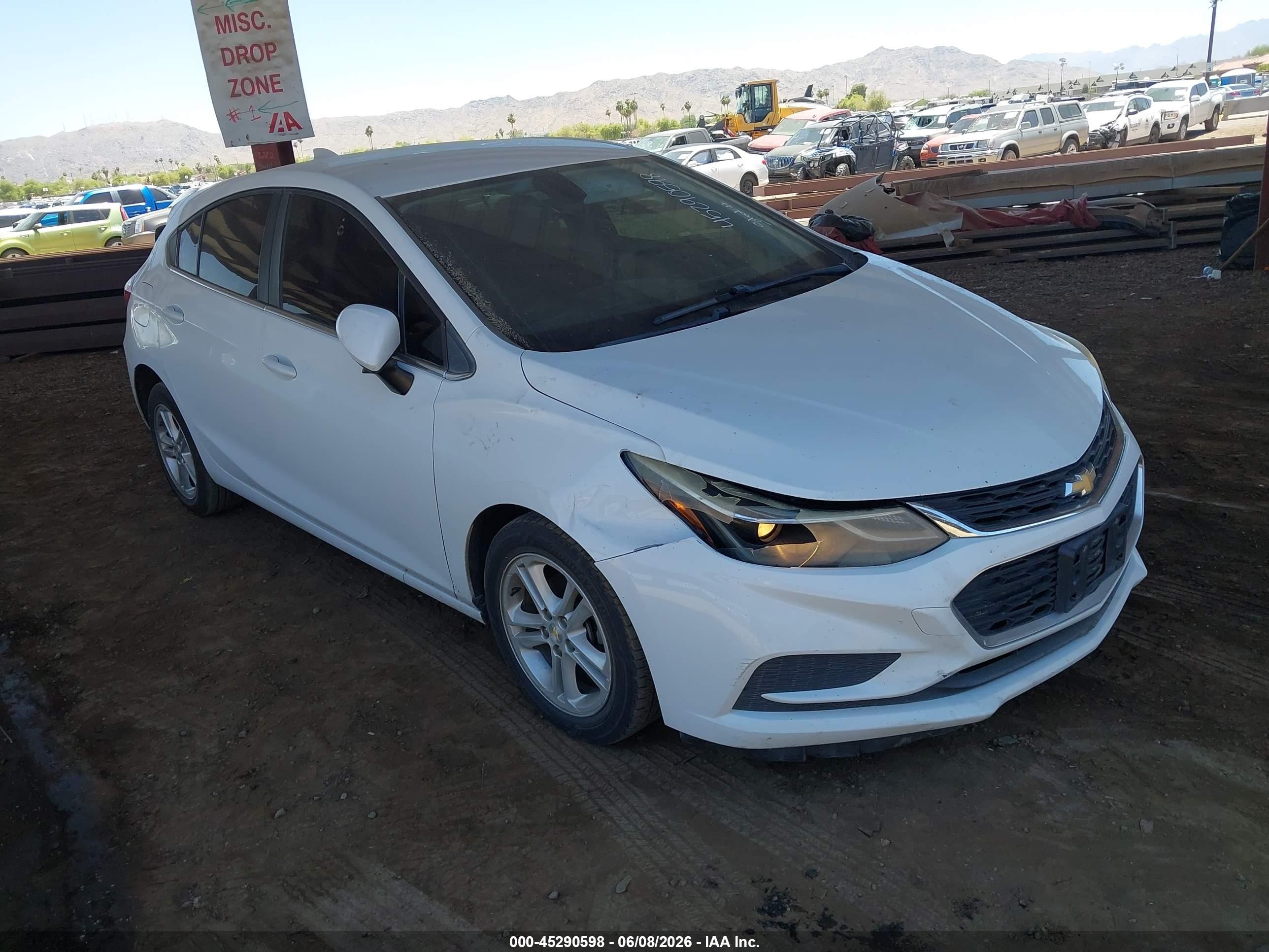 2018 Chevrolet Cruze Lt Auto White vin: 3G1BE6SM4JS652815