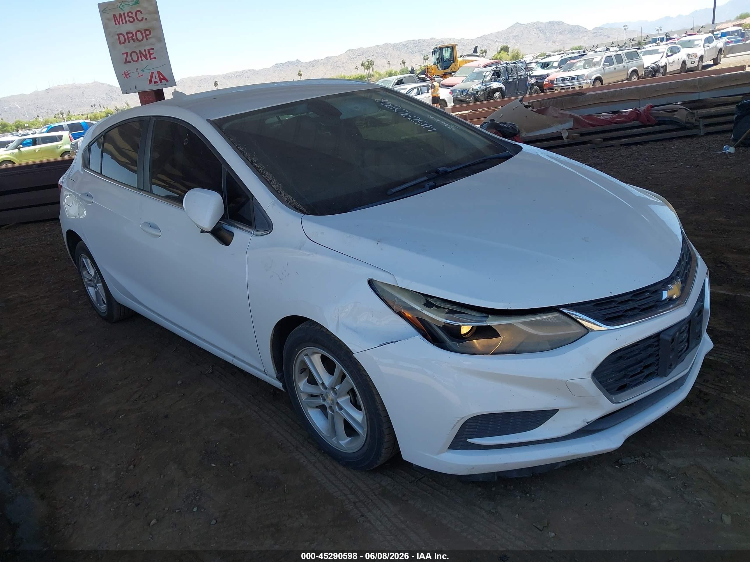 2018 Chevrolet Cruze Lt Auto White vin: 3G1BE6SM4JS652815