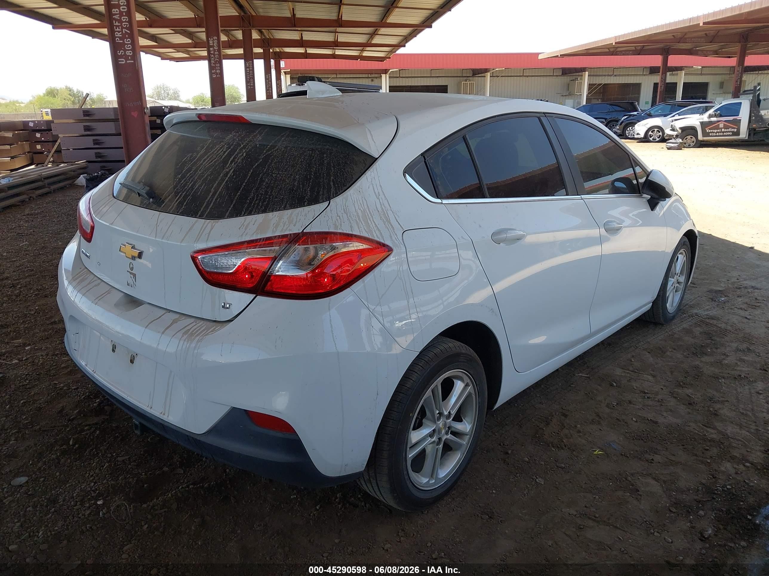 2018 Chevrolet Cruze Lt Auto White vin: 3G1BE6SM4JS652815