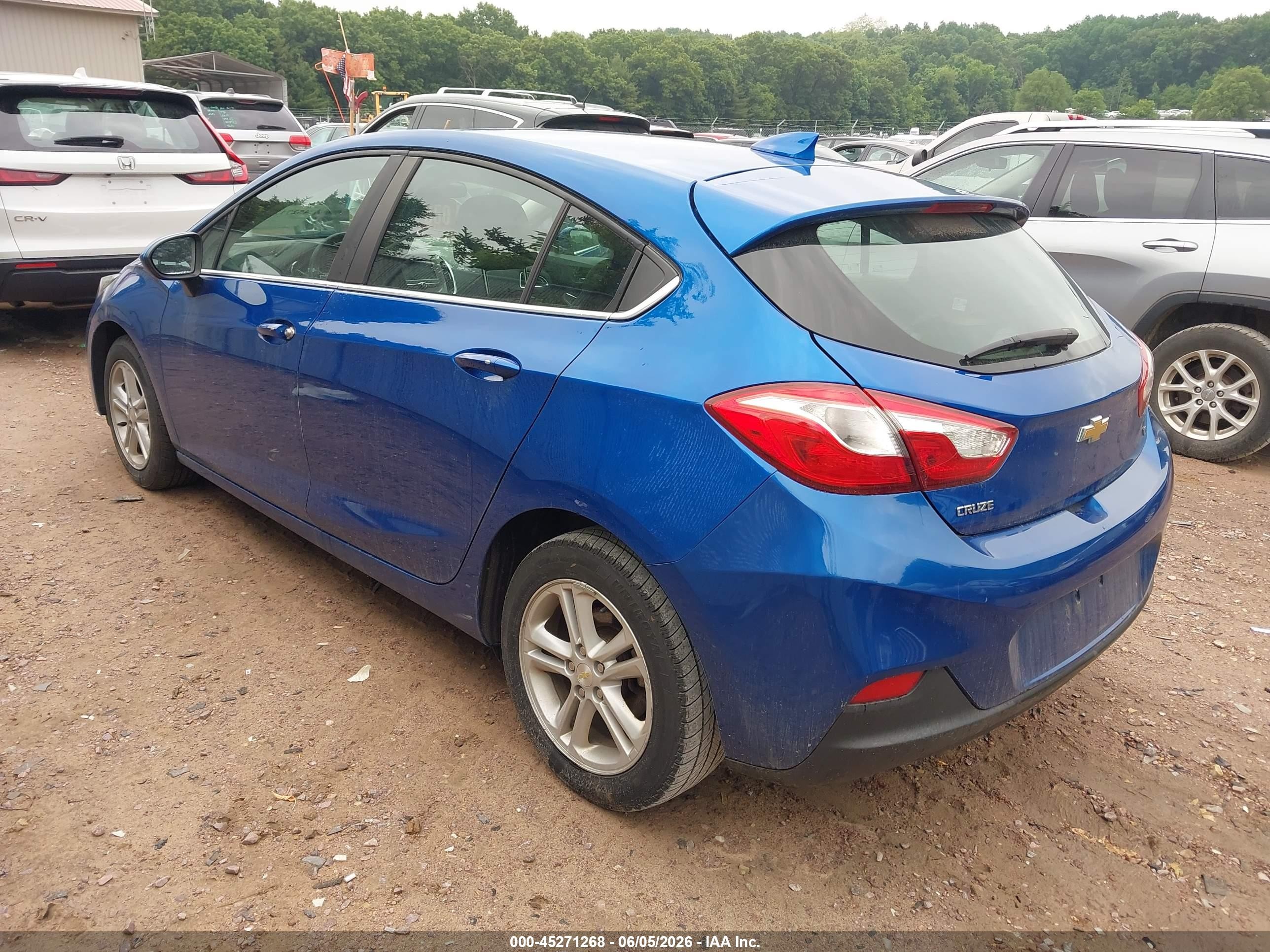 2017 Chevrolet Cruze Lt Auto Blue vin: 3G1BE6SM7HS545946
