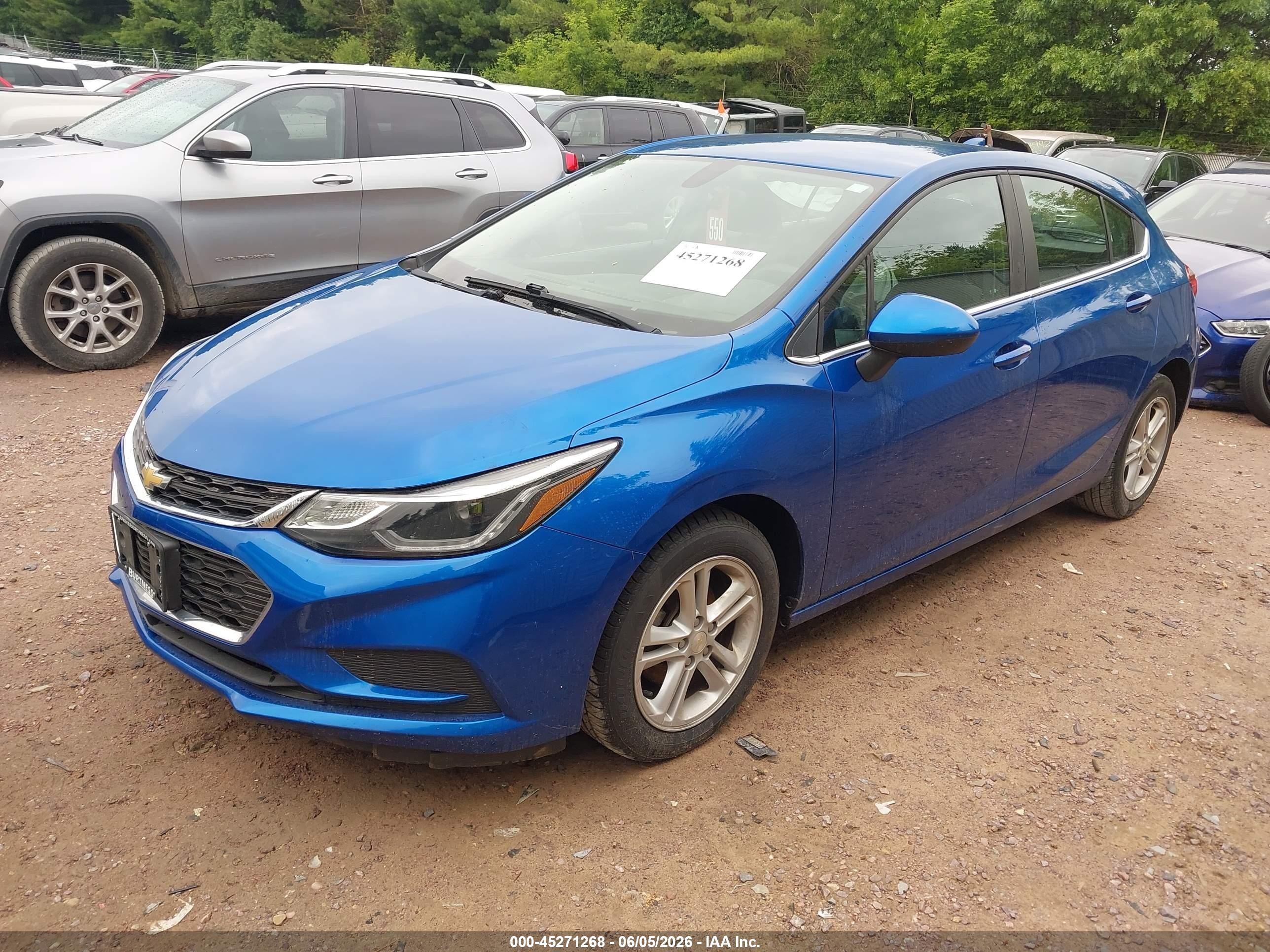 2017 Chevrolet Cruze Lt Auto Blue vin: 3G1BE6SM7HS545946
