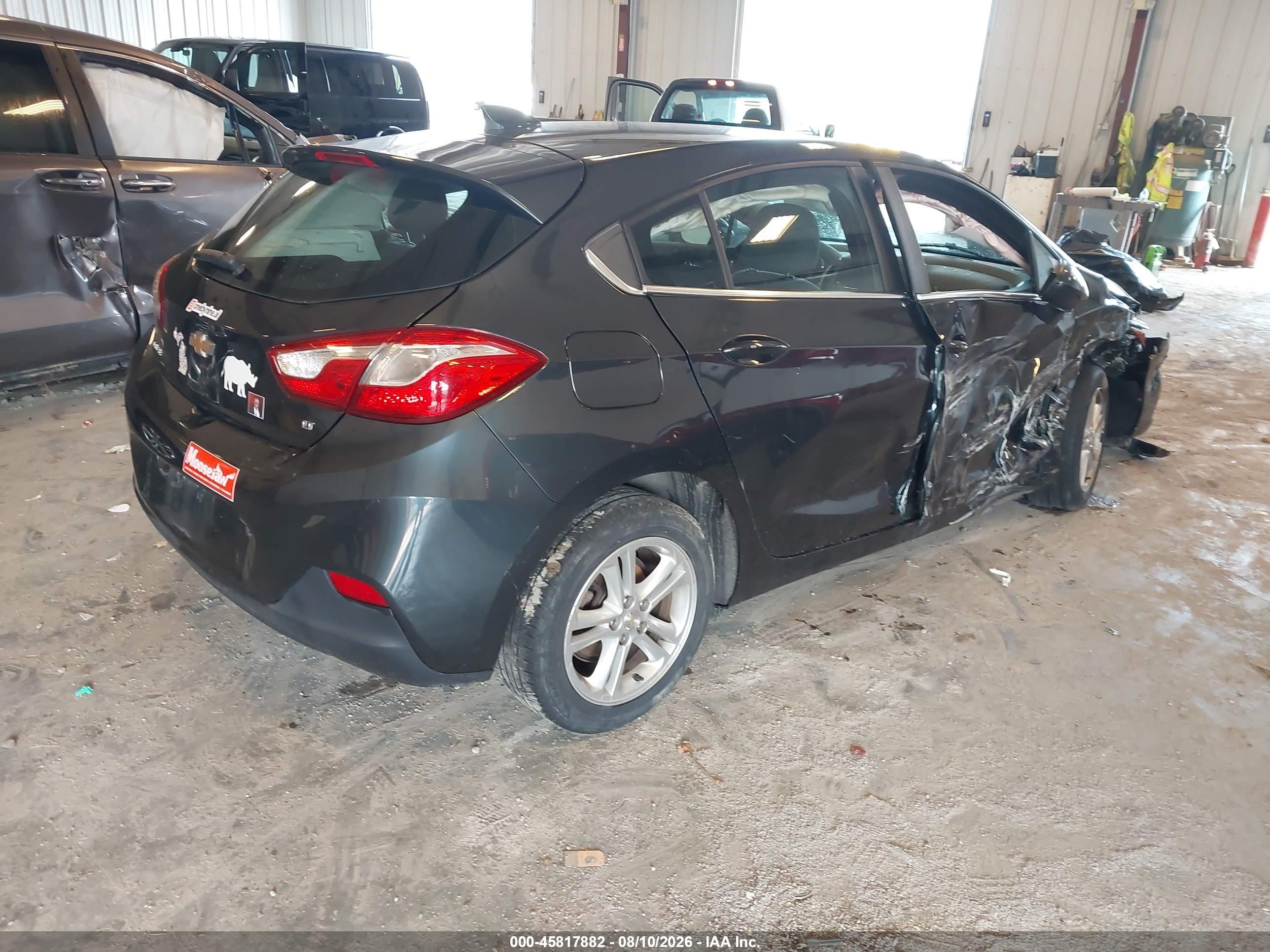 2017 Chevrolet Cruze Lt Auto Серый vin: 3G1BE6SMXHS573398