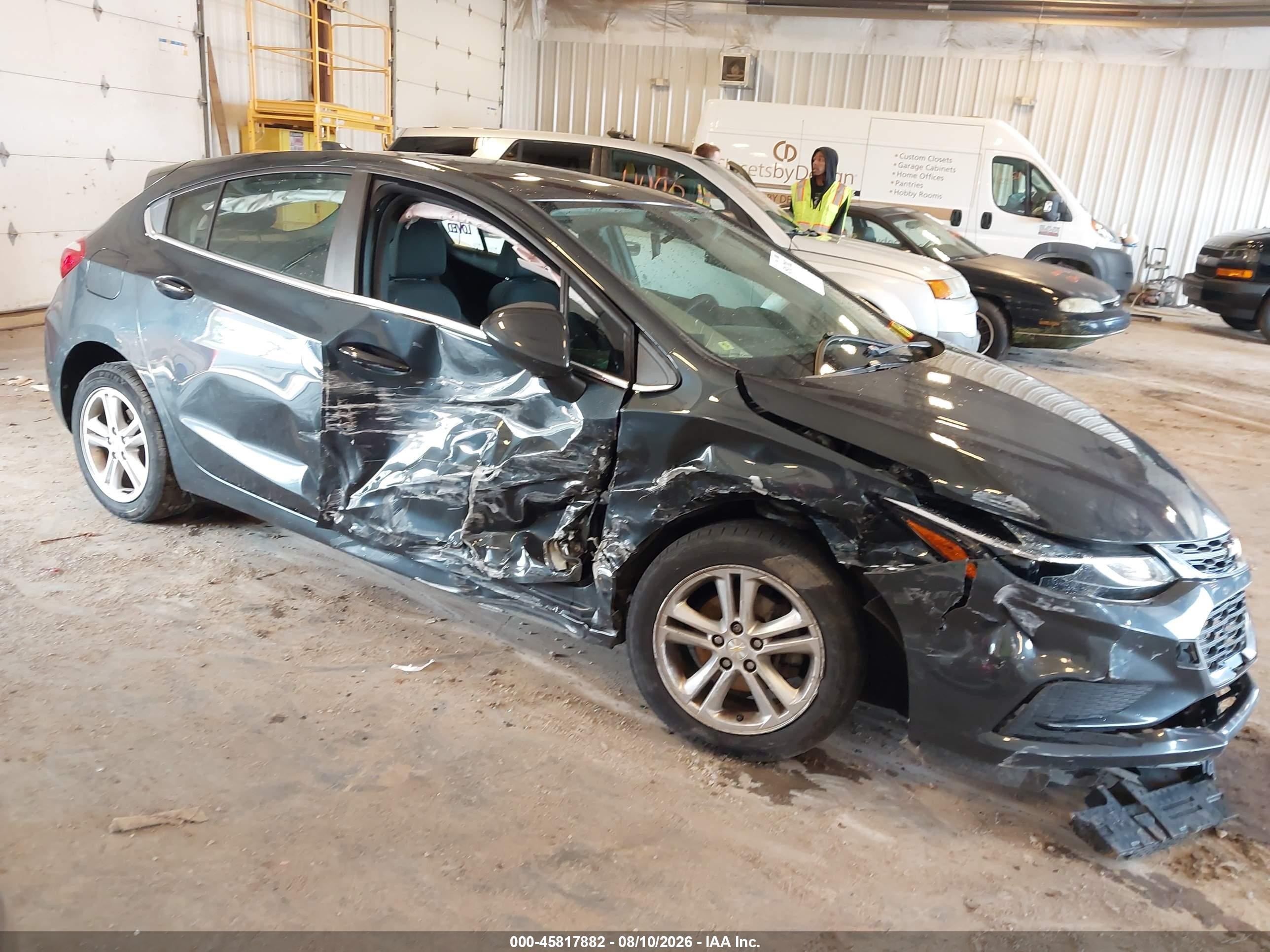 2017 Chevrolet Cruze Lt Auto Серый vin: 3G1BE6SMXHS573398